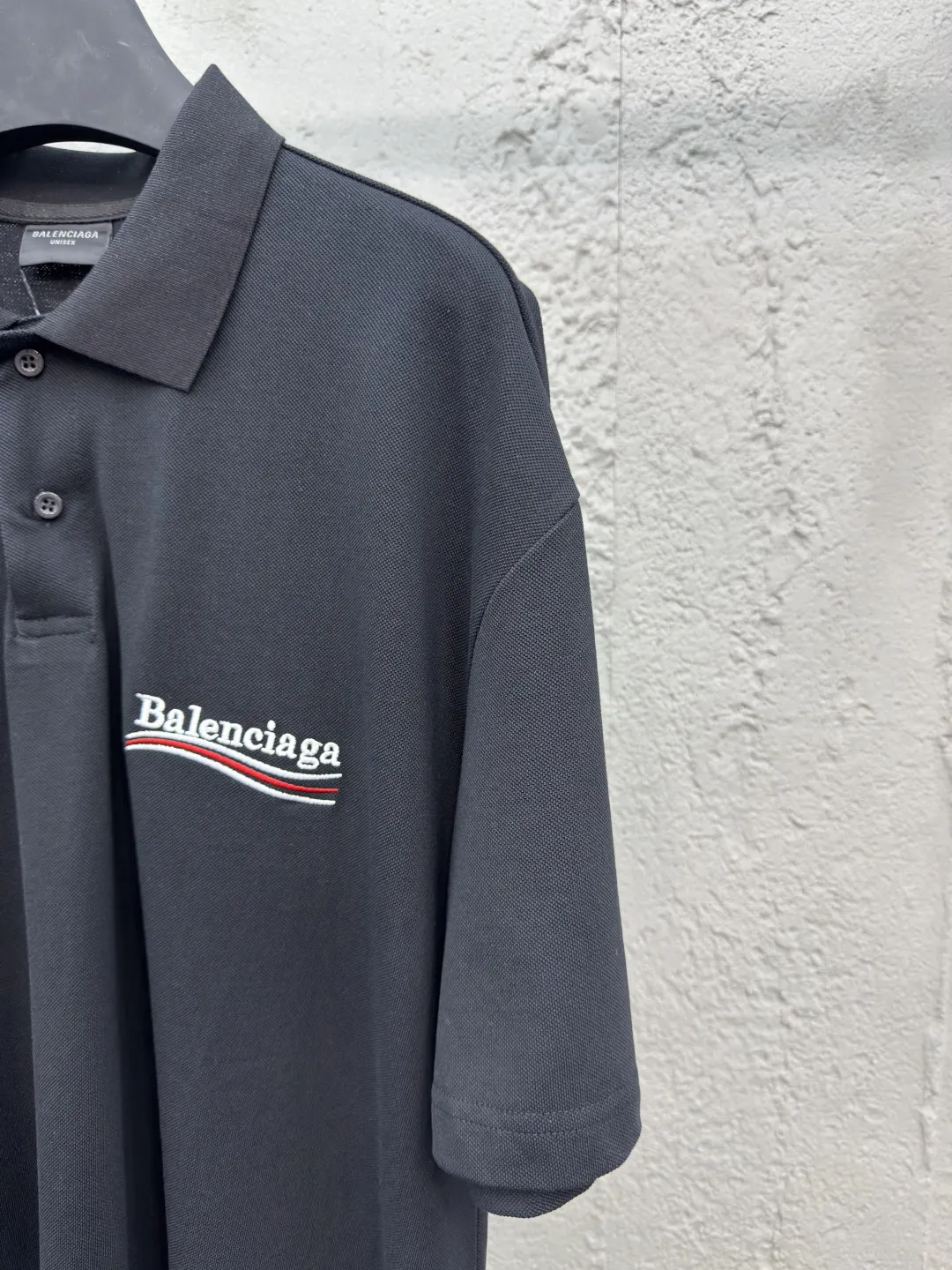 Balenciaga Black Cotton Logo Shirt Street