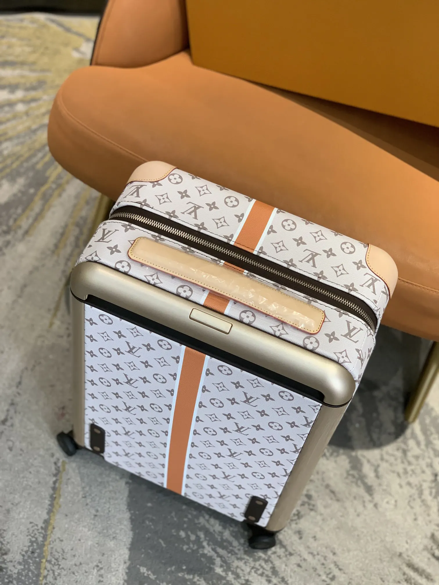 Gray Silver Suitcase Travel Lightweight