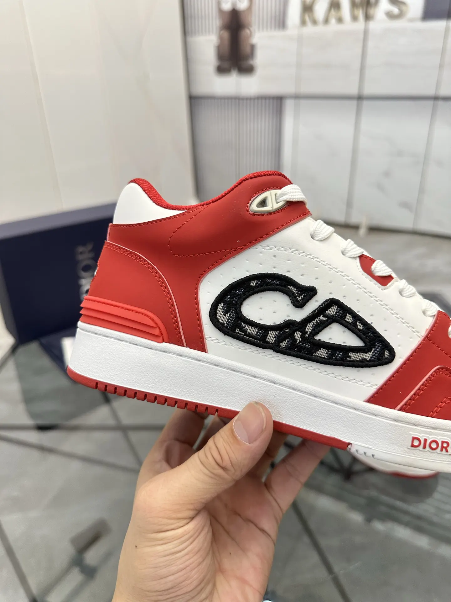 Dior B57 Red/White Leather Sneakers Image 8 Dior B57 Red/White Leather Sneakers Image 8