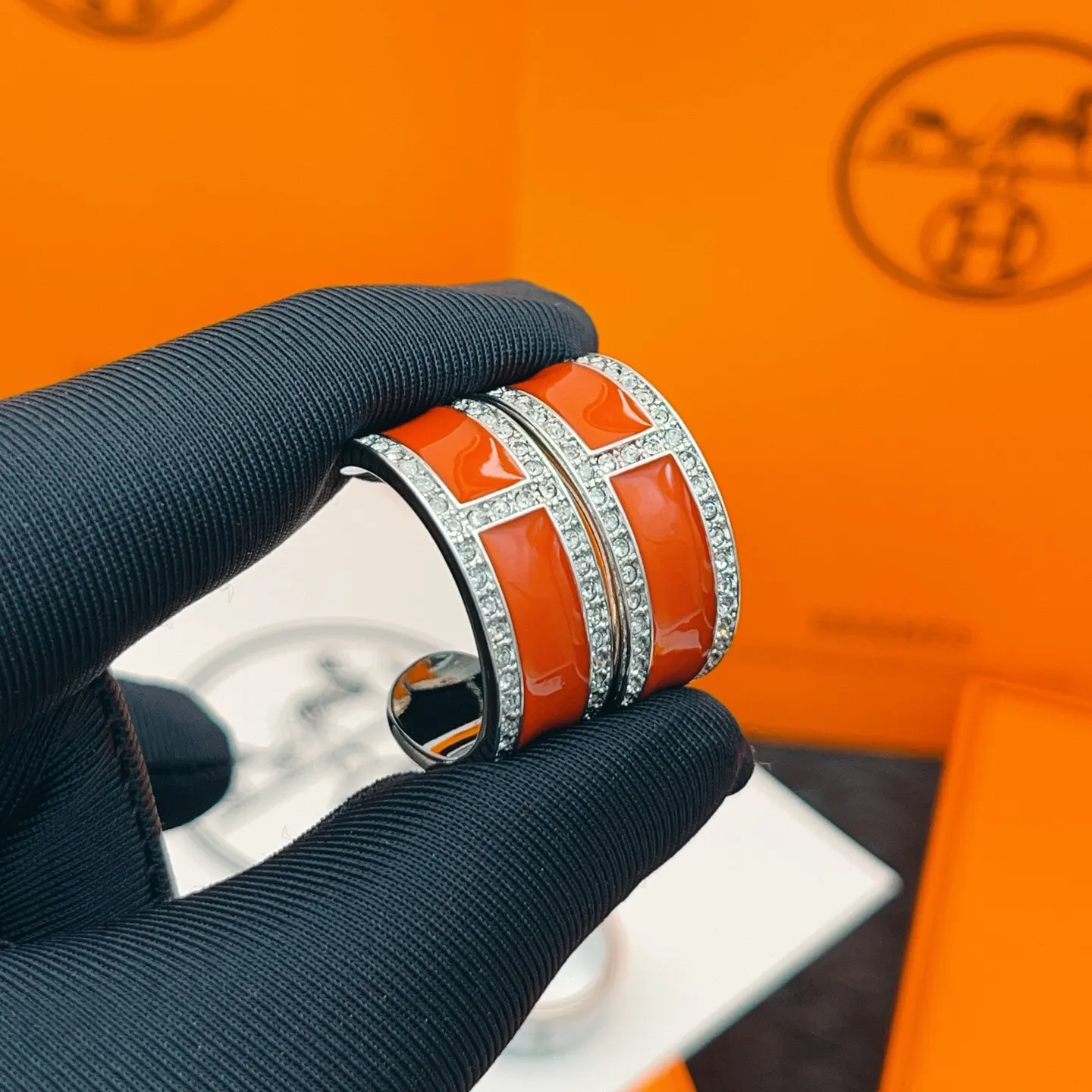 Hermès Silver Accessories Fine Earrings