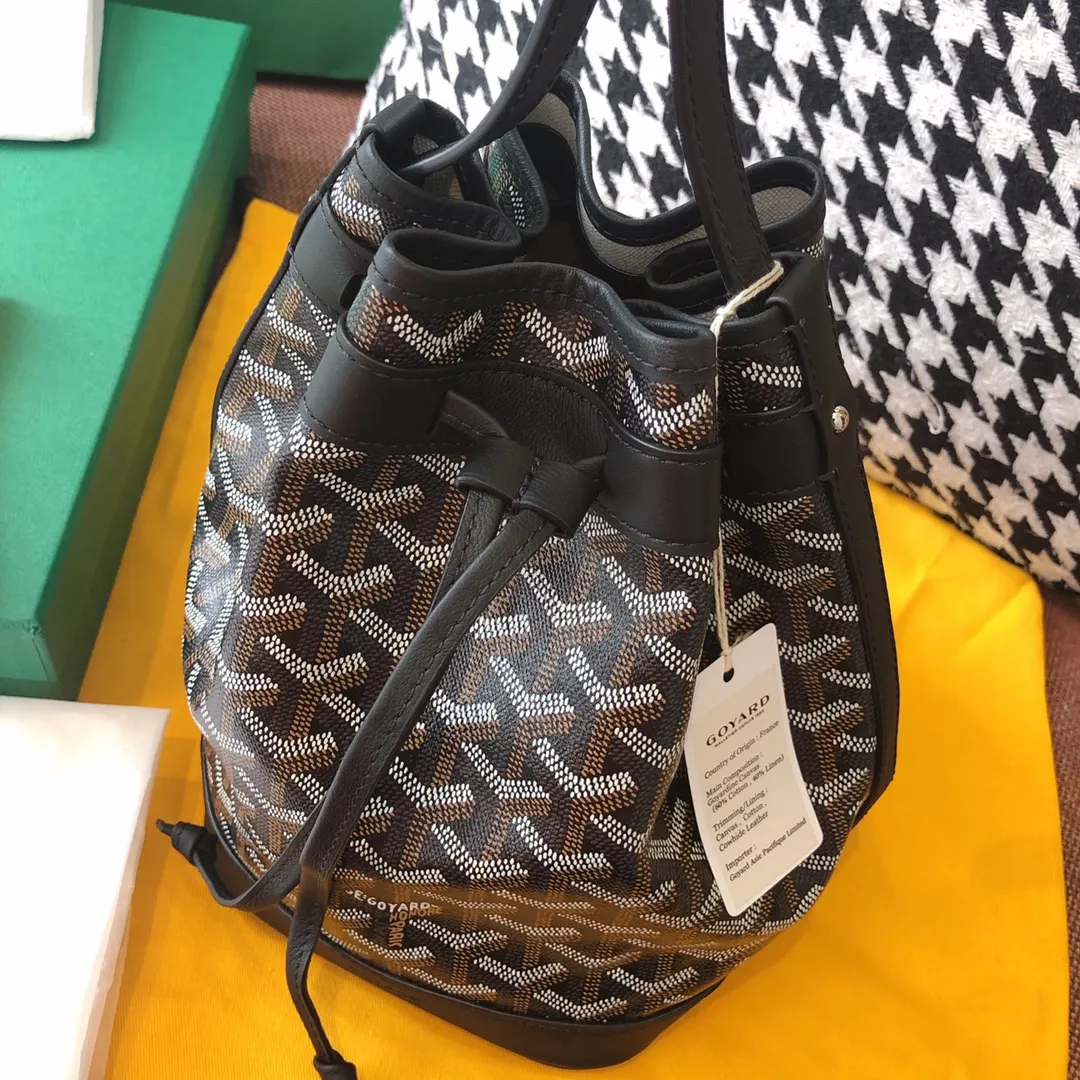 Goyard 黑色 老花 帆布 水桶包 休閒水桶款
