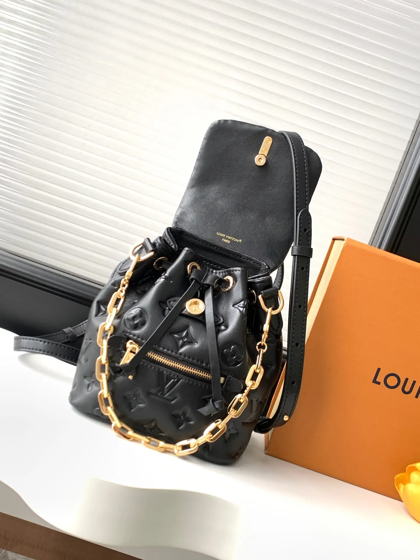Louis Vuitton Black Backpack Leather