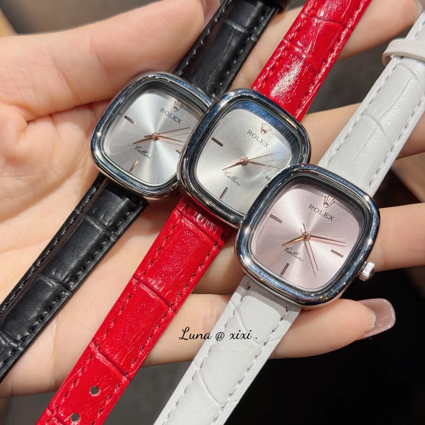 Rolex 小牛皮 小牛皮钢带搭 蝴蝶扣 不显浮华的风格广受女神喜爱 逐 手表 经典腕表款