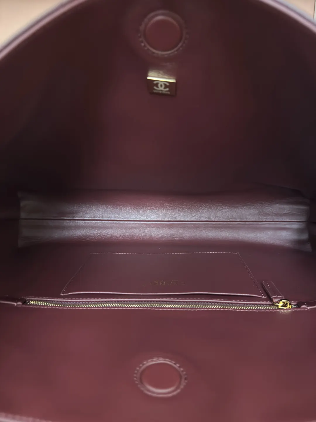 CHANEL 酒紅 羊皮 托特包 大容量托特款
