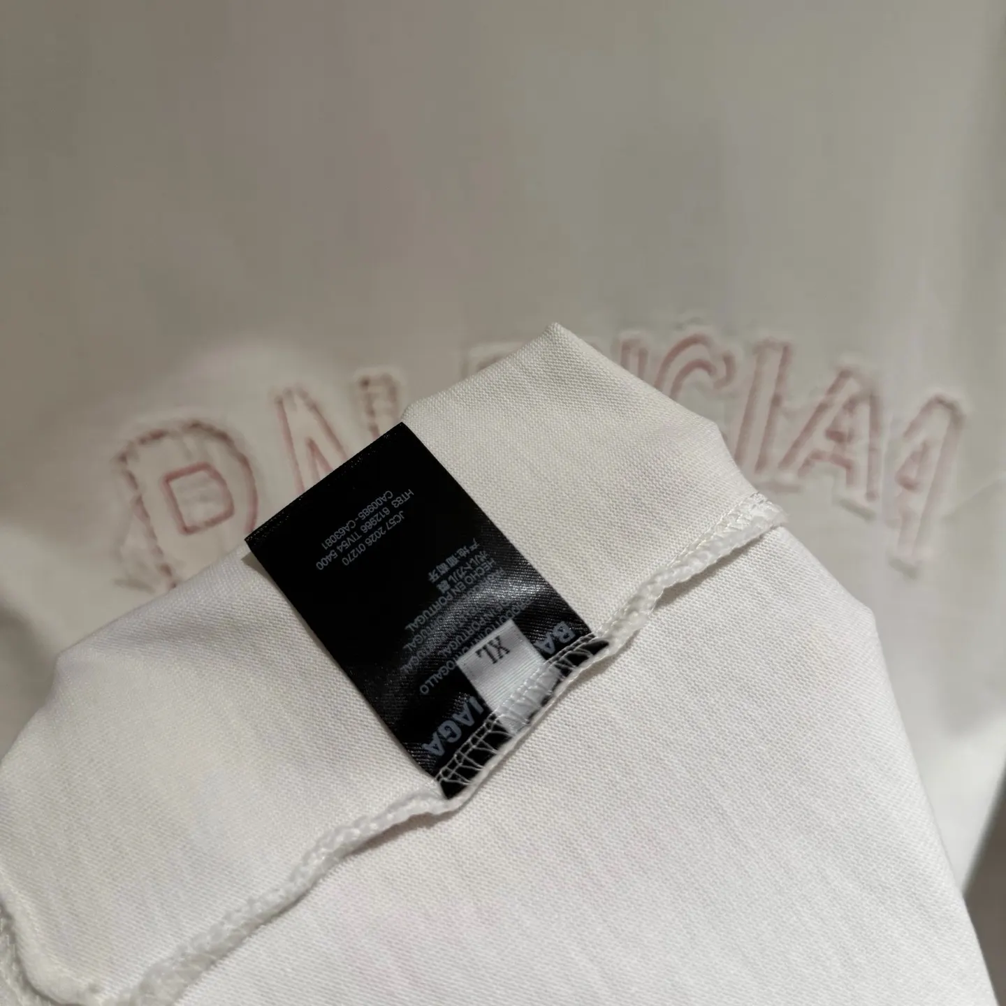 Balenciaga Embroidery Cotton Short Sleeve T-Shirt Street