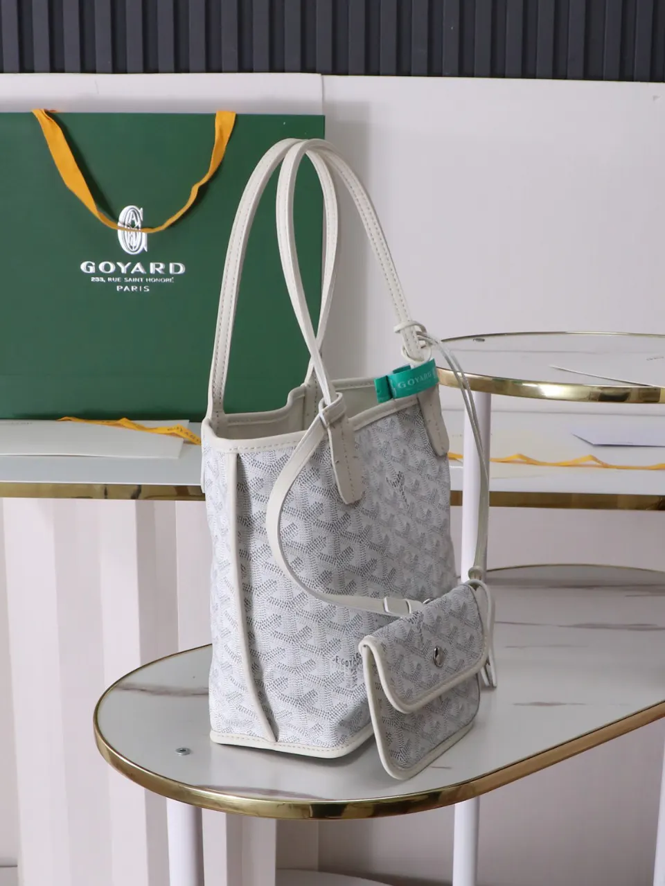 Goyard 白色 小牛皮 腋下包 复古腋下背款