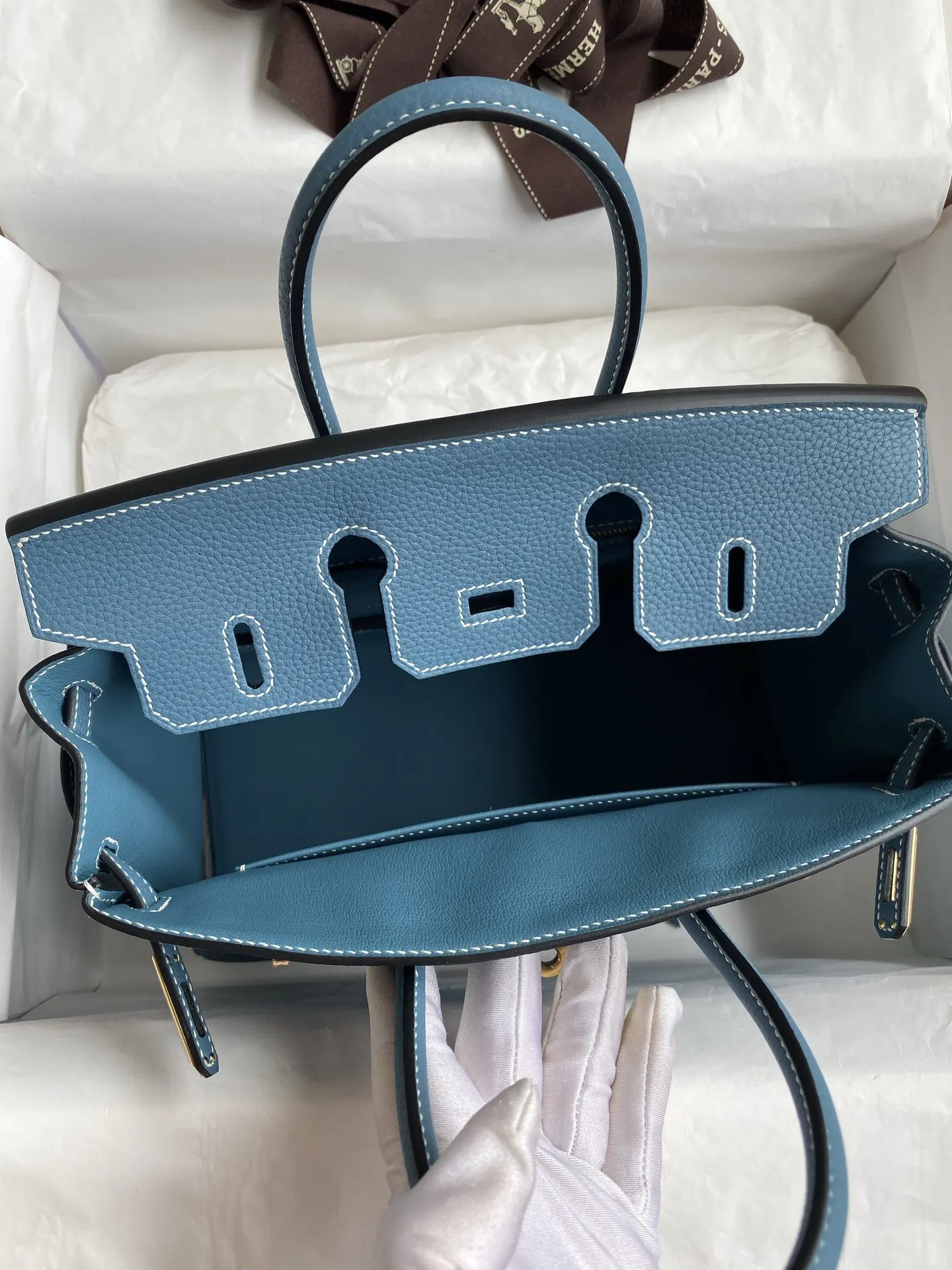 Hermès Birkin 蓝色 Togo 手提包