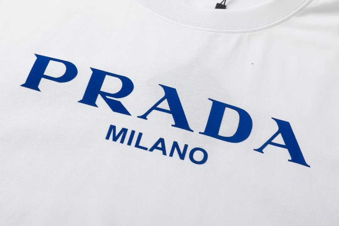 Prada 棉质 字母 Logo 短袖T恤