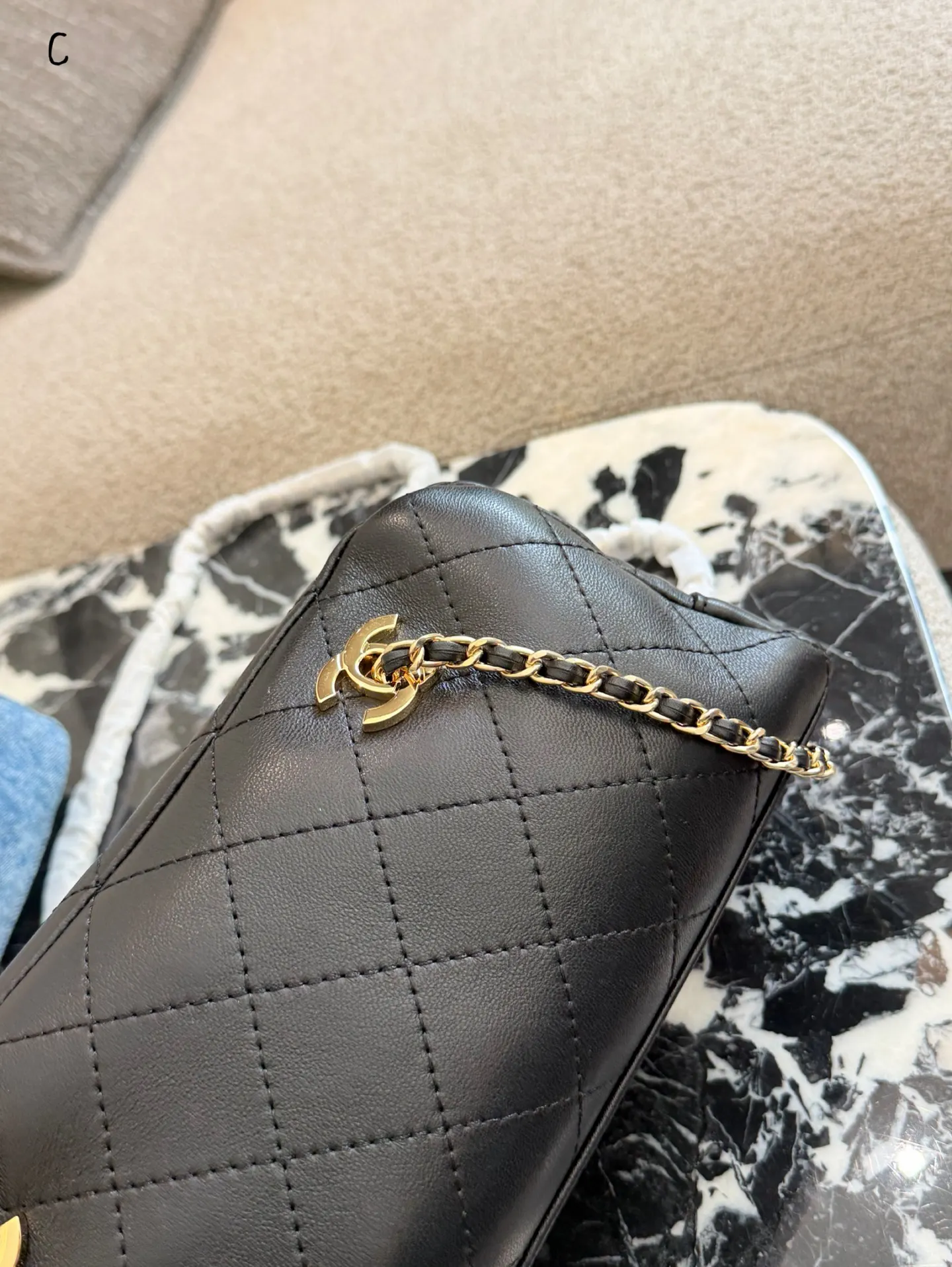 Chanel Blue Chain Bag