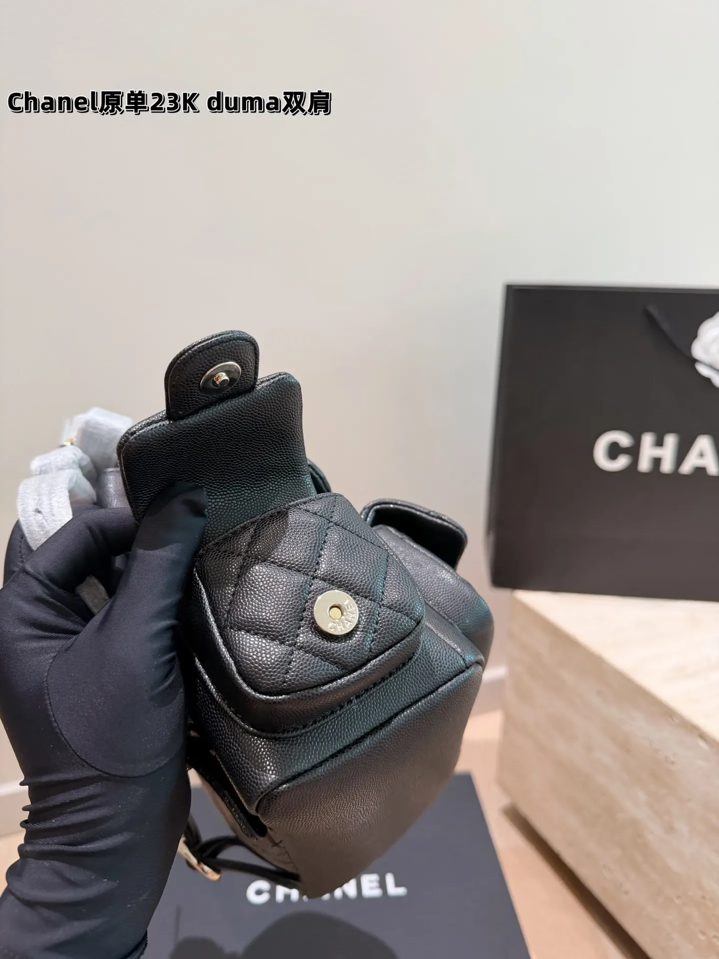 CHANEL 皮革 双盒 Duma雙肩包 質感满分又耐用 实用雙肩款