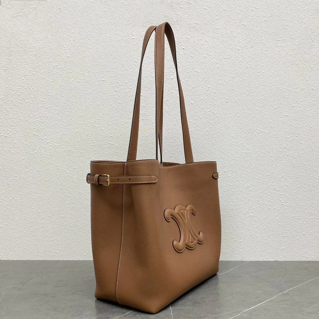 Celine 牛皮 CABAS ANAIS 粒面牛皮革手 托特包 大容量托特款