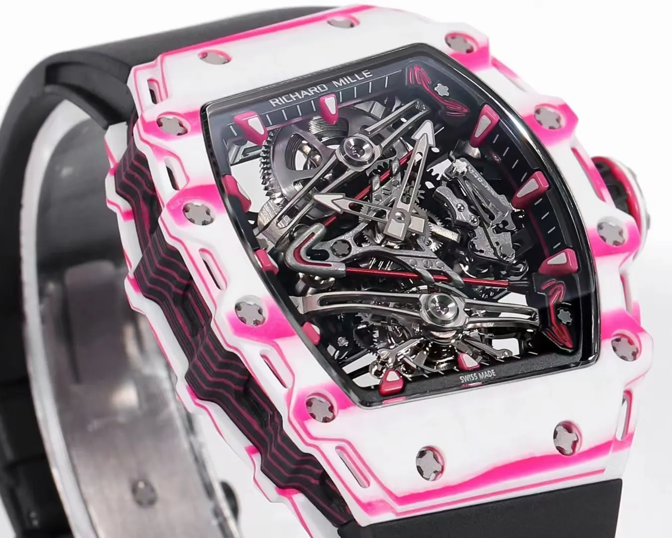 Richard Mille 白色 紅色 手錶 經典腕表款