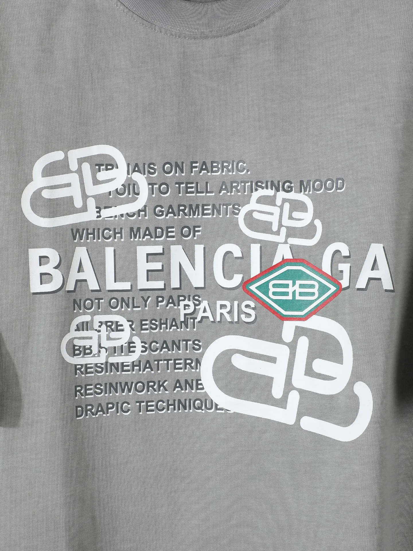 Balenciaga 26Ss Logo Letter Short Sleeve T-Shirt Street