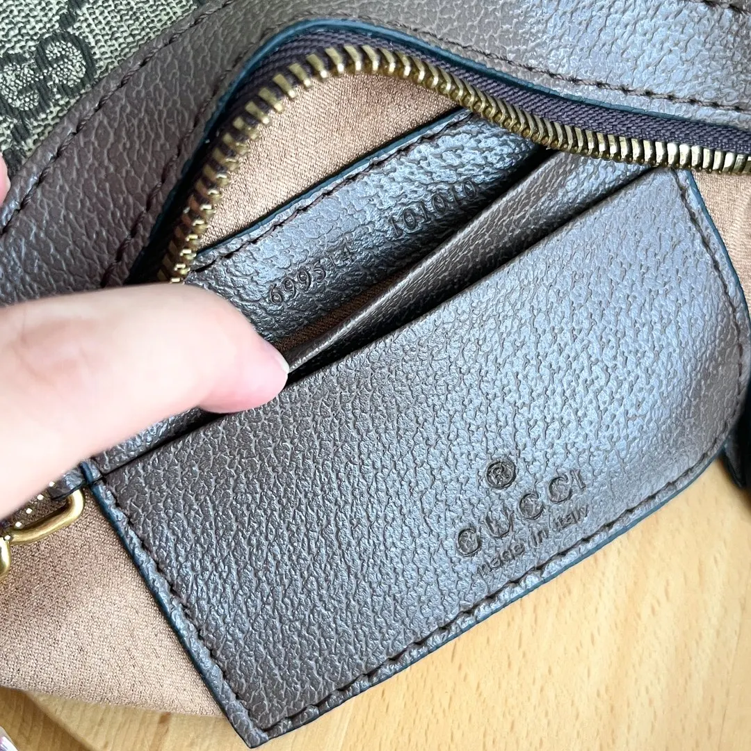 Gucci Marmont 棕色 Monogram 腋下包