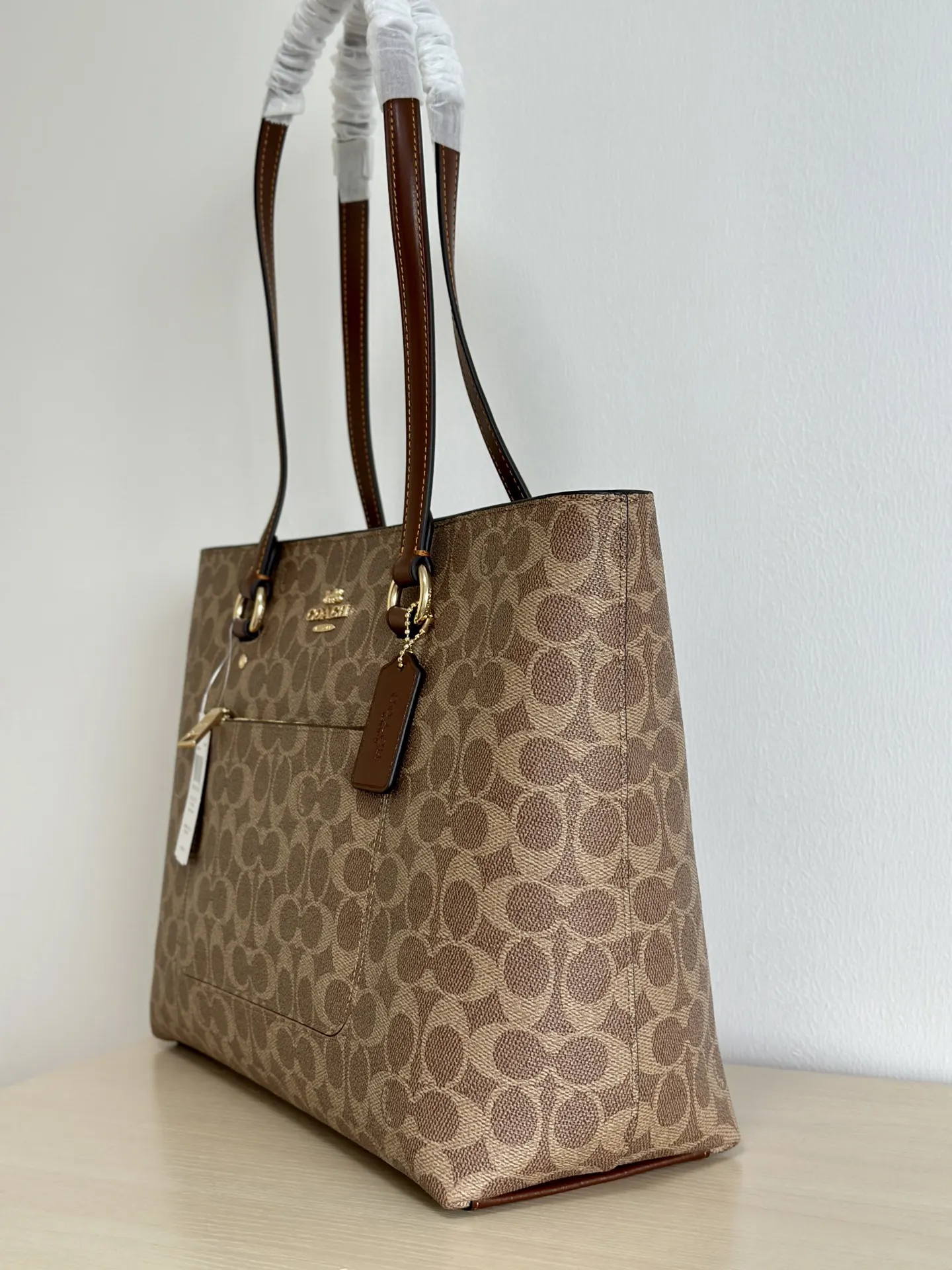 Monogram Tote Bag Leather