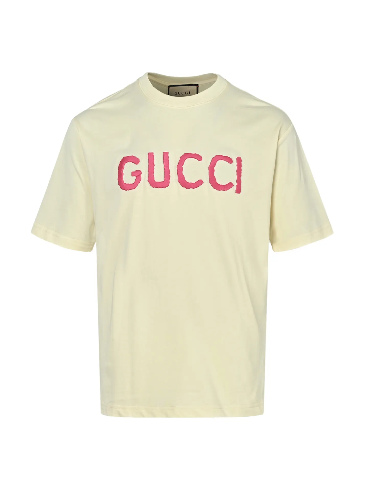 Gucci 粉色 Logo 字母 短袖T恤