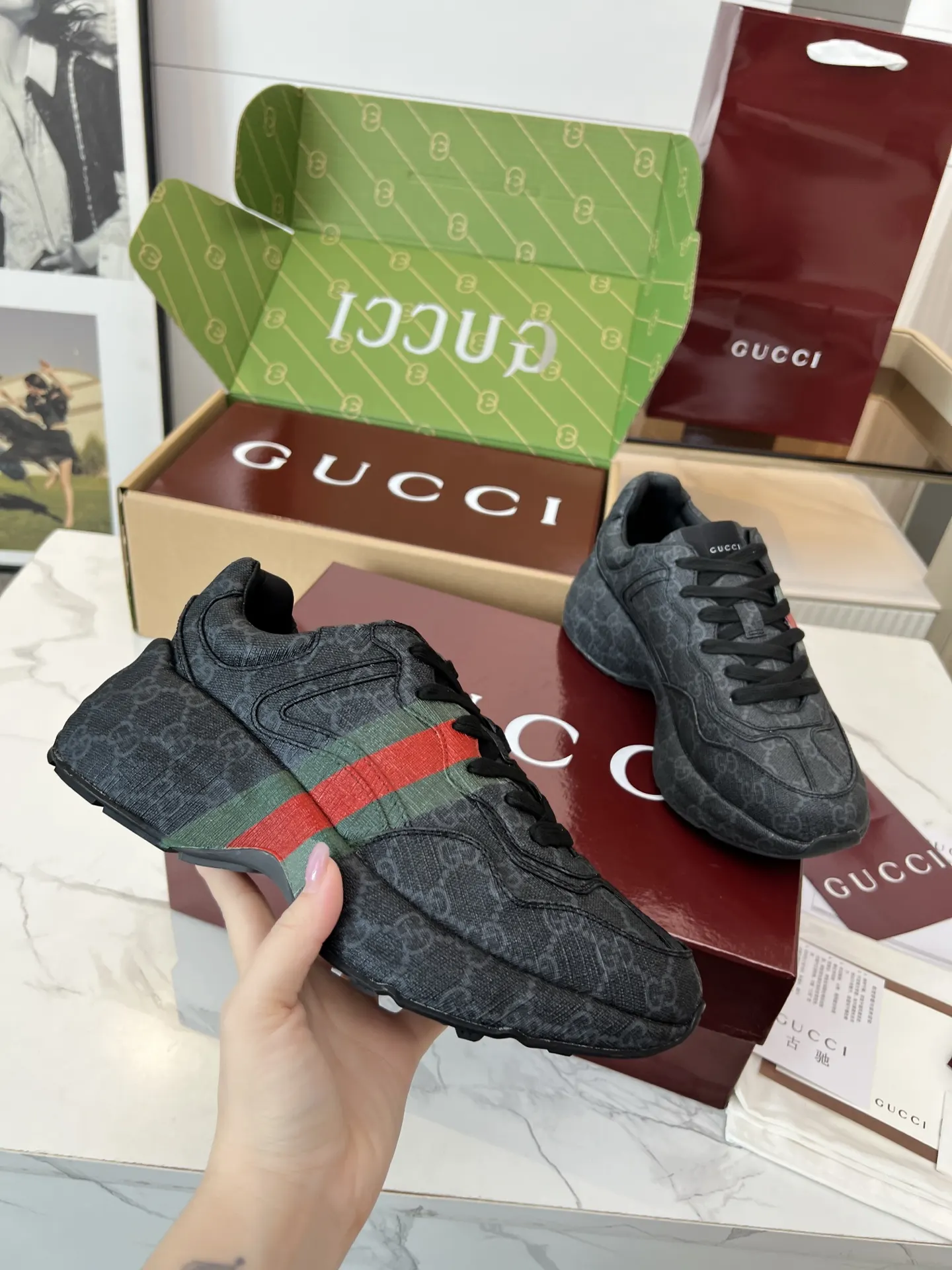 Gucci Logo休闲运动鞋