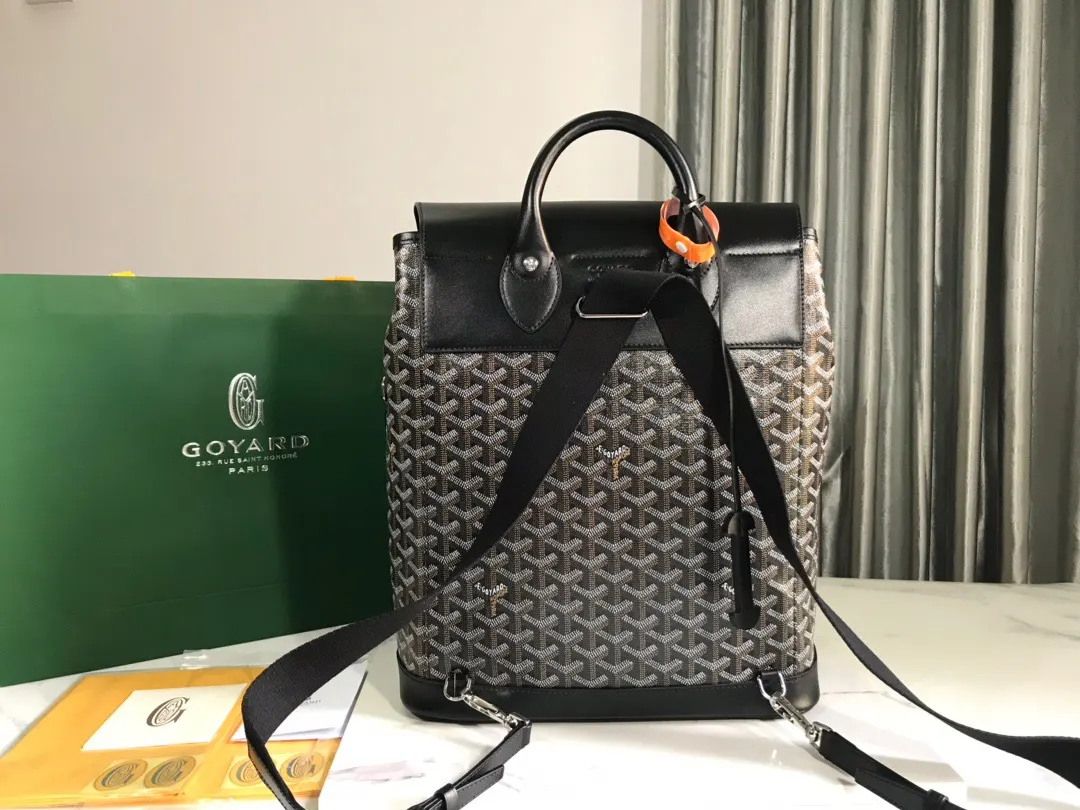 Goyard Black Brown Backpack