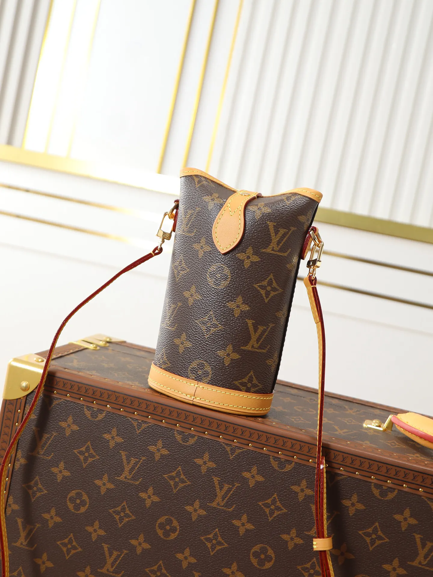 Monogram Clutch Bag Leather