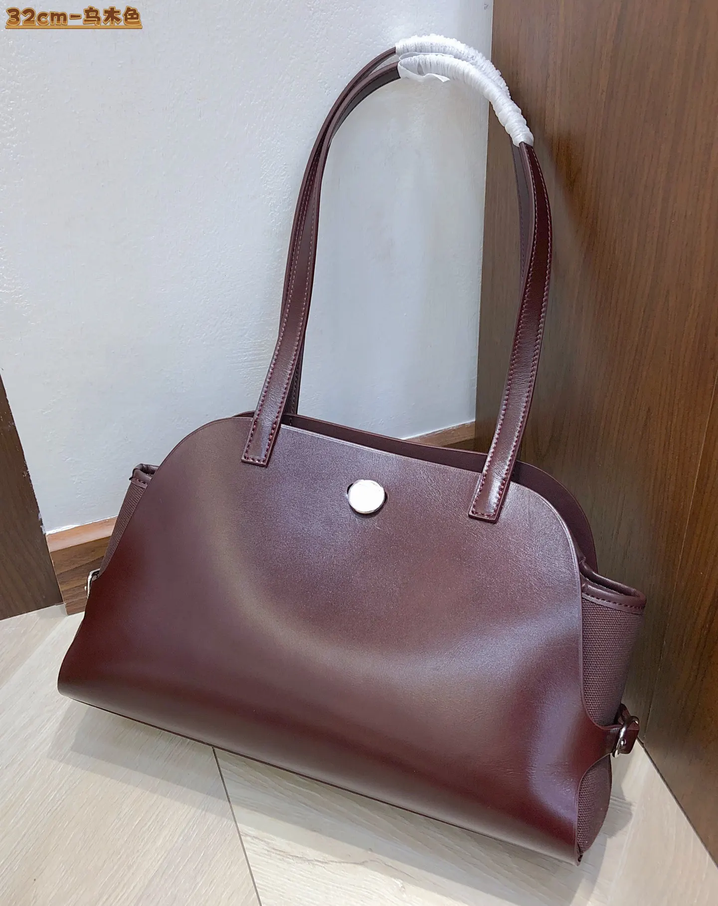 Hermes 帆布 Tablier Sellier马鞍皮 帆布银扣 腋下包 复古腋下背款