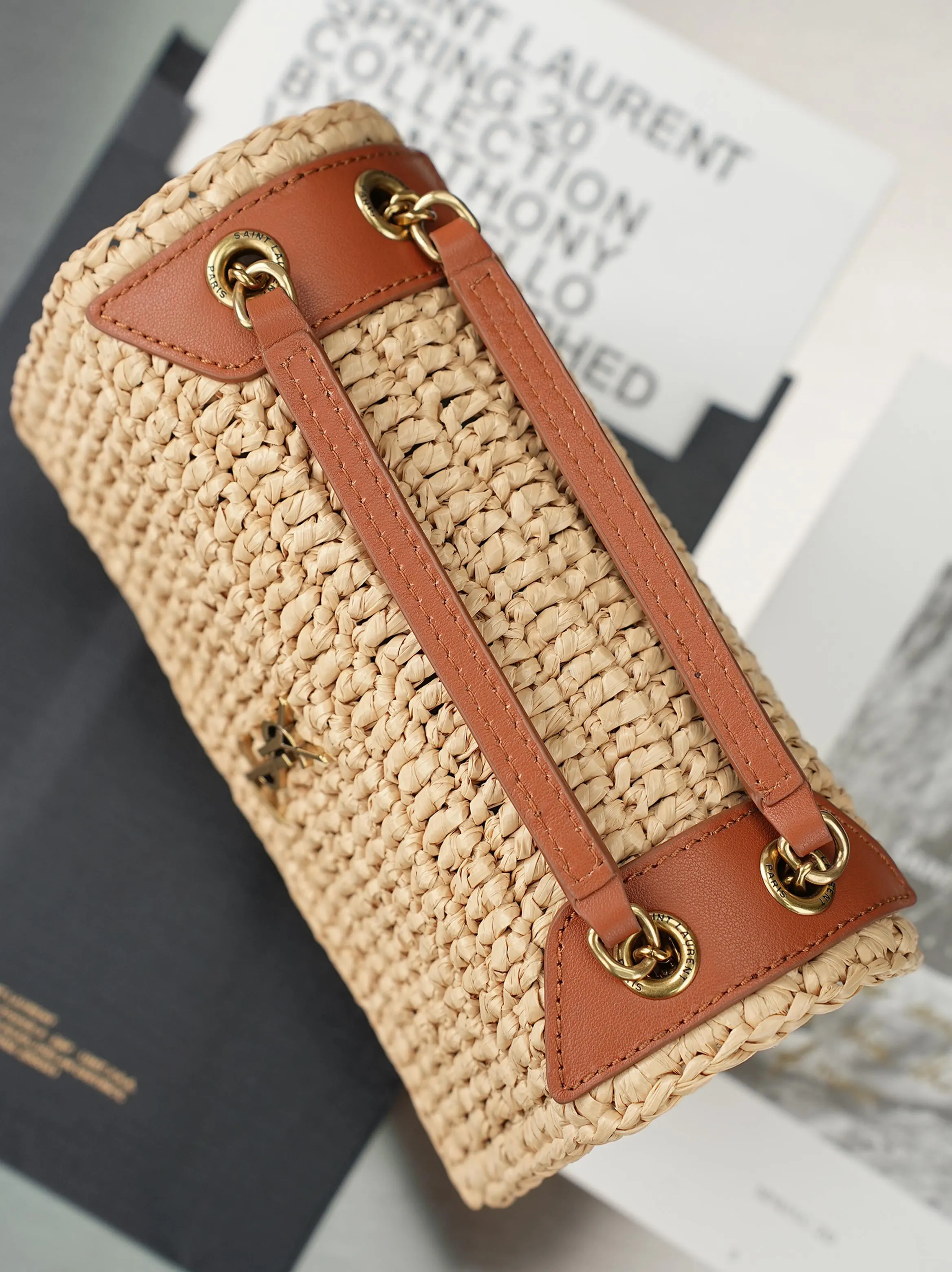 Brown Chain Bag Leather