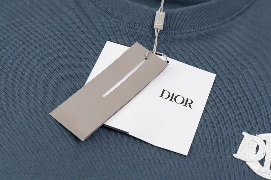 Dior Letter Cotton Short Sleeve T-Shirt