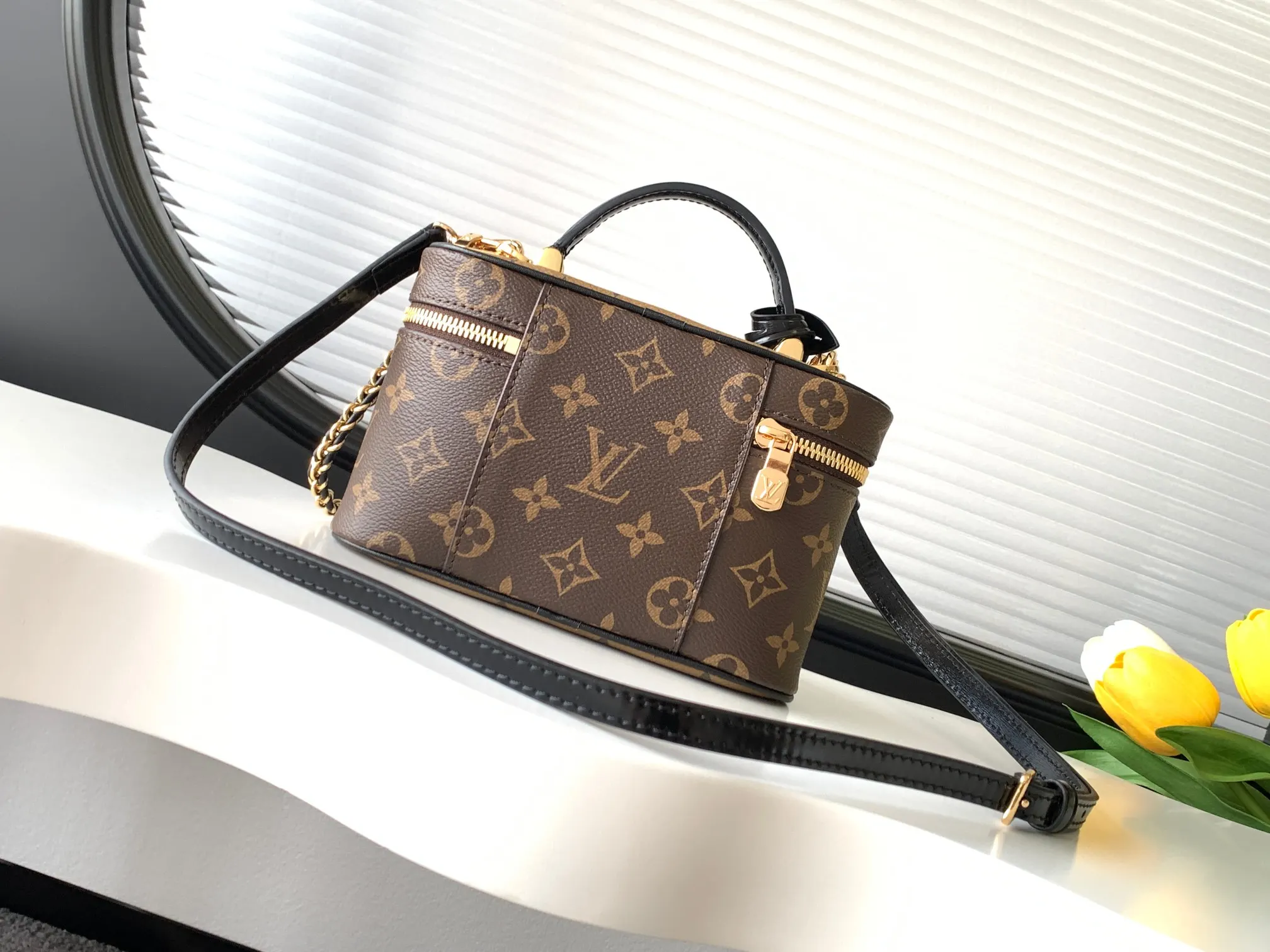 LV 老花 帆布 鏈條包 精致鏈條款