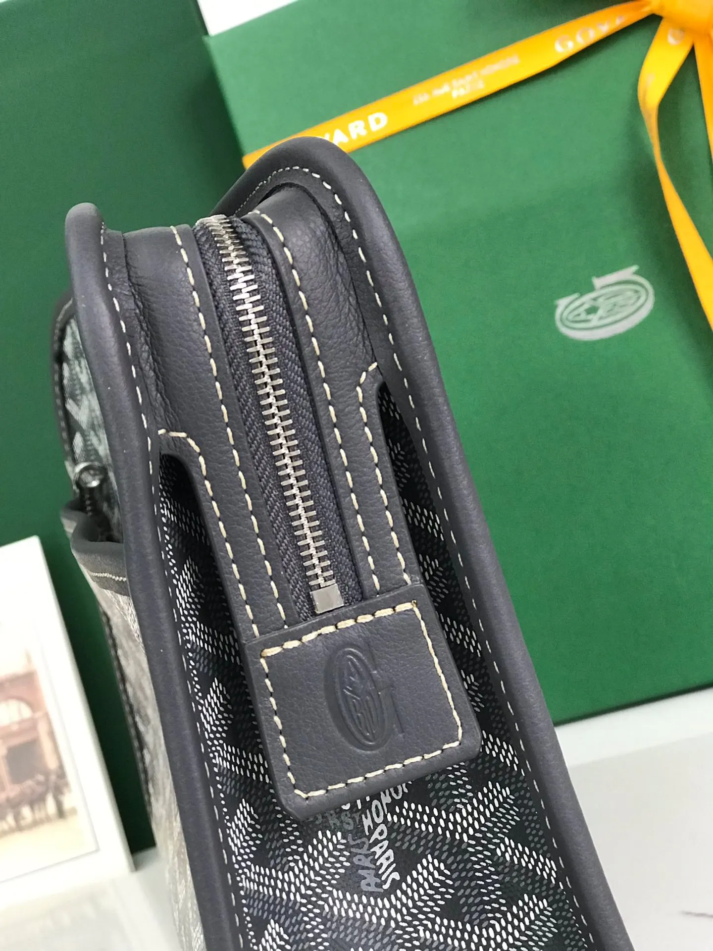Goyard 黄色 牛皮 手拿包 精致手拿款