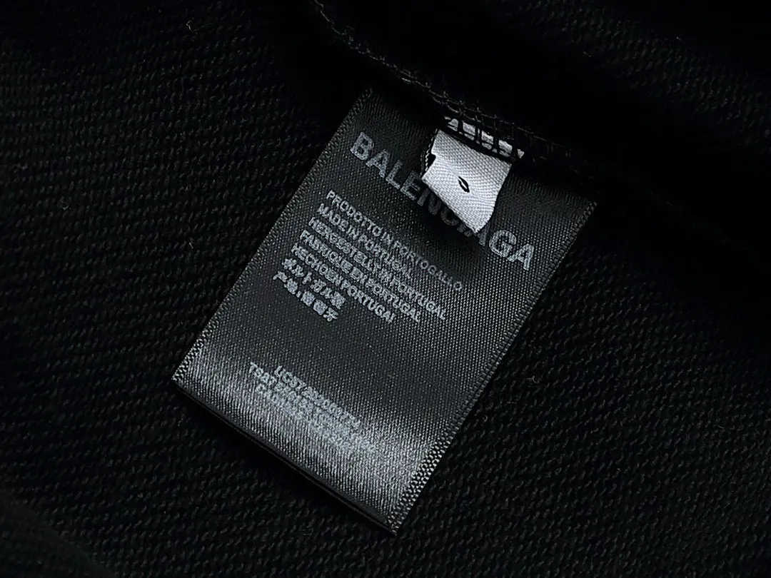 Balenciaga Black Cotton Loose Sweatshirt