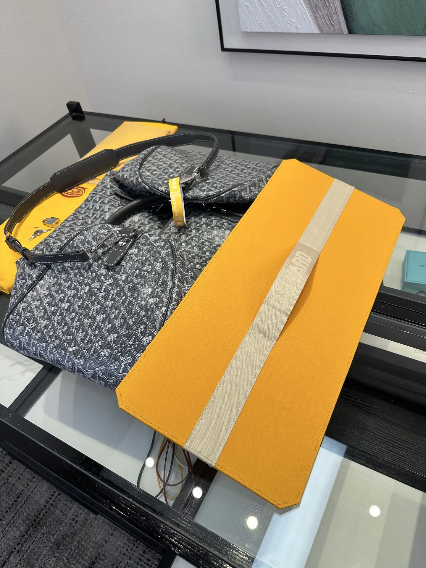 Goyard 灰色 戈雅 Boston 旅行袋 灰色 旅行袋 大容量旅行款