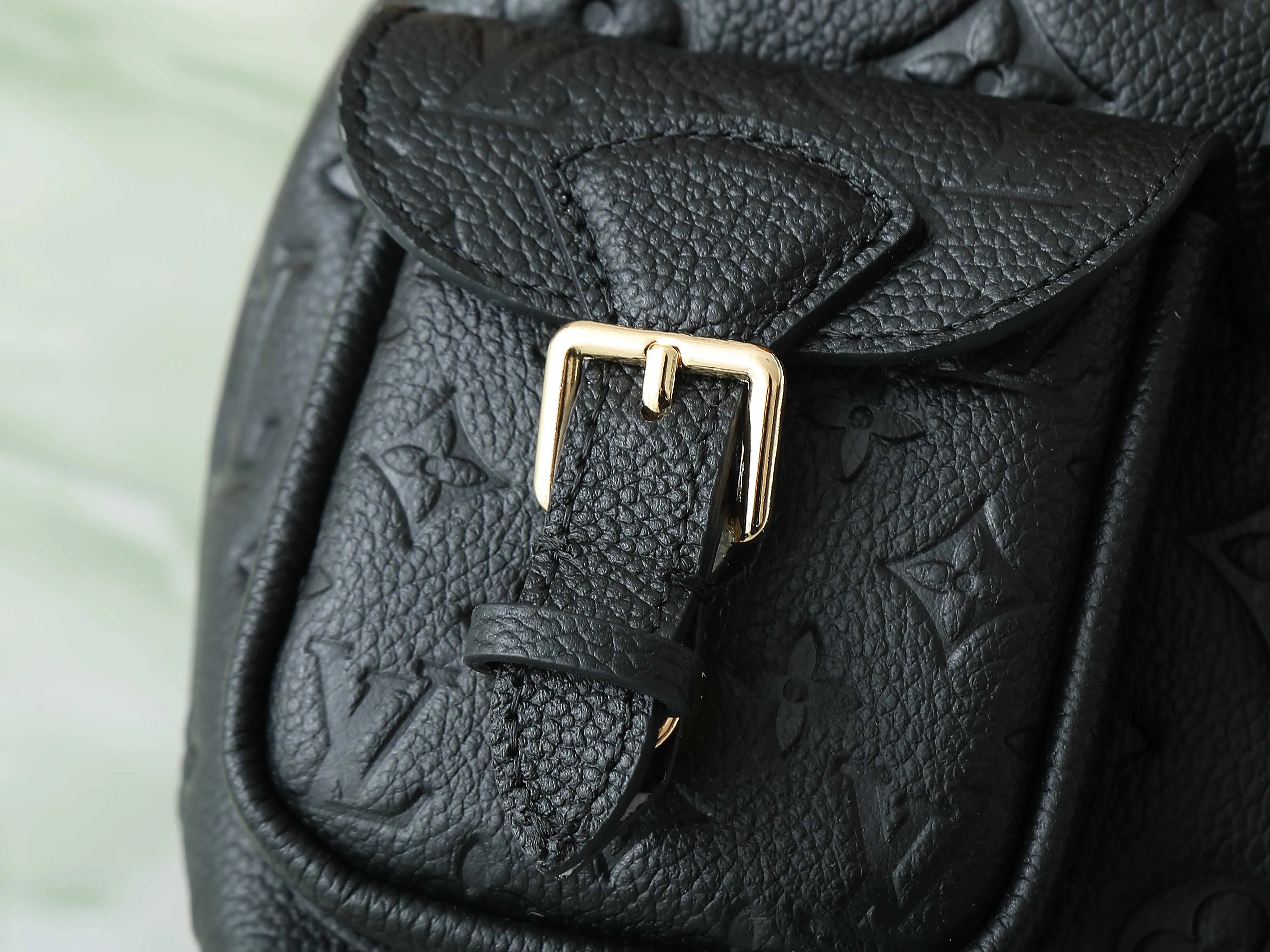 Black White Backpack Leather