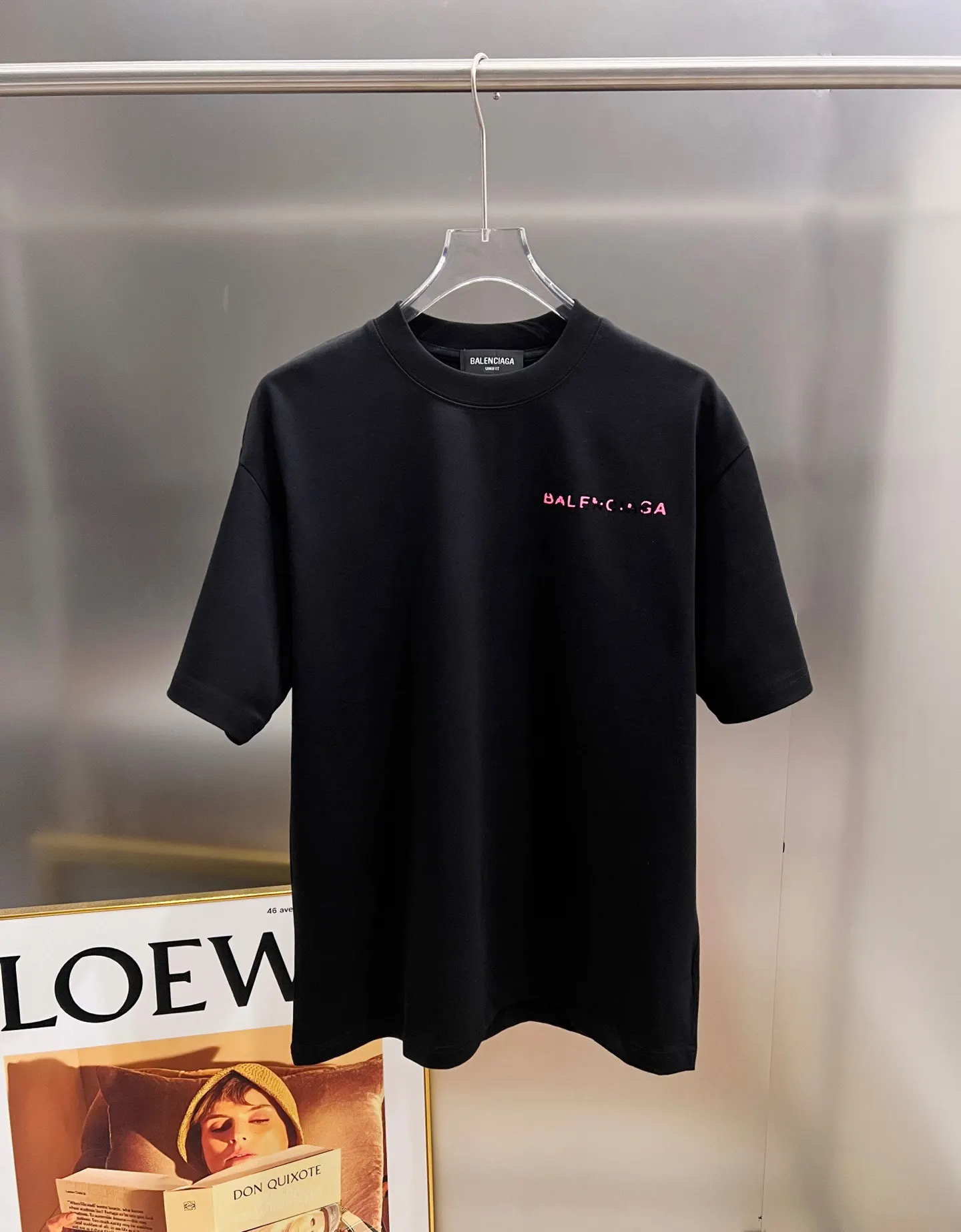 Balenciaga 黑色 Logo 短袖T恤 宽松休閒(數字2) Balenciaga 黑色 Logo 短袖T恤 宽松休閒(數字2)