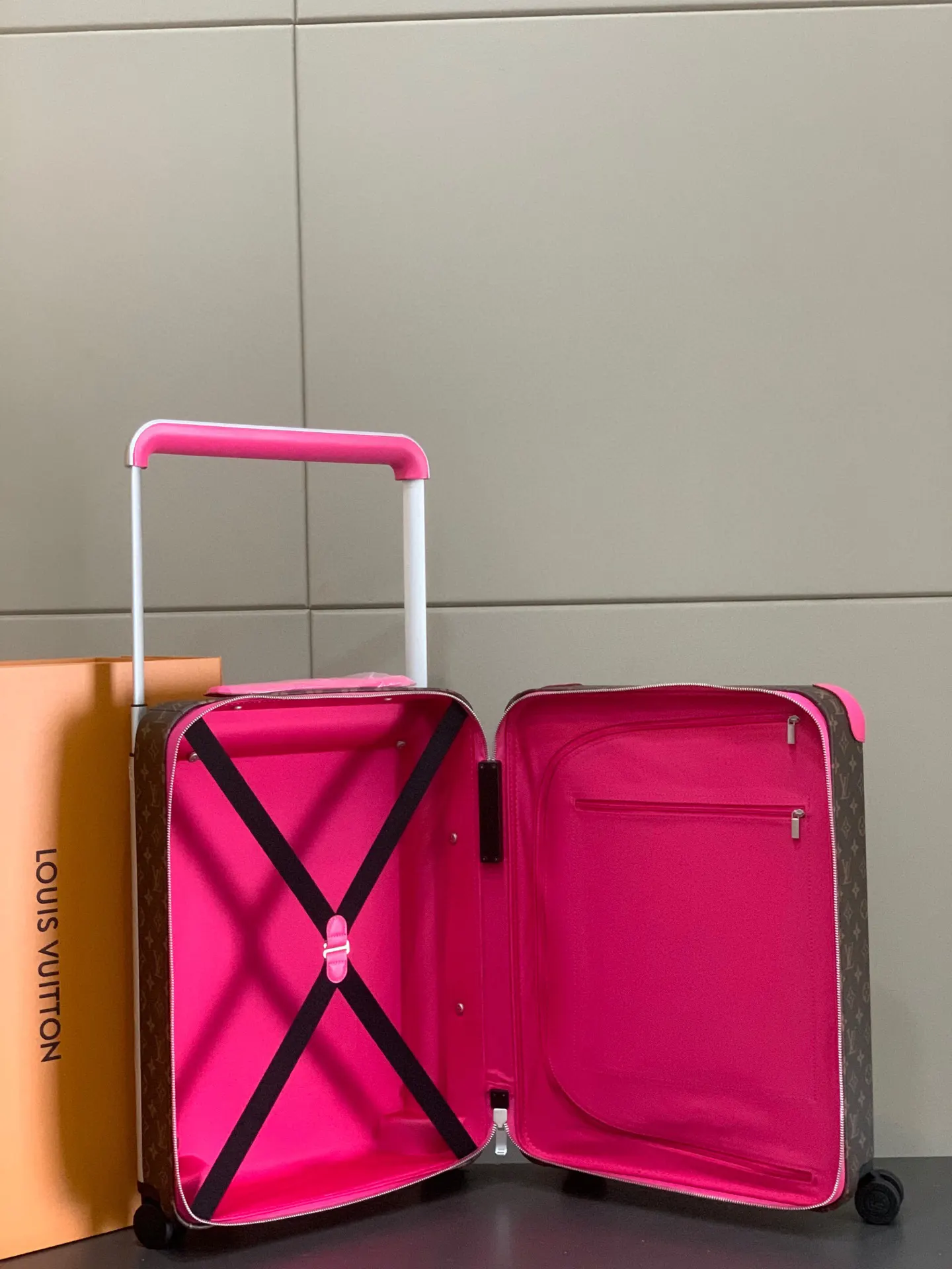 Gray Silver Suitcase Travel Lightweight
