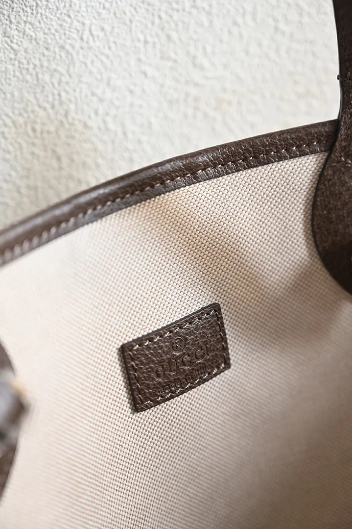Gucci 皮革 意大利 Ophidia系列中号托特包 大容量托特款