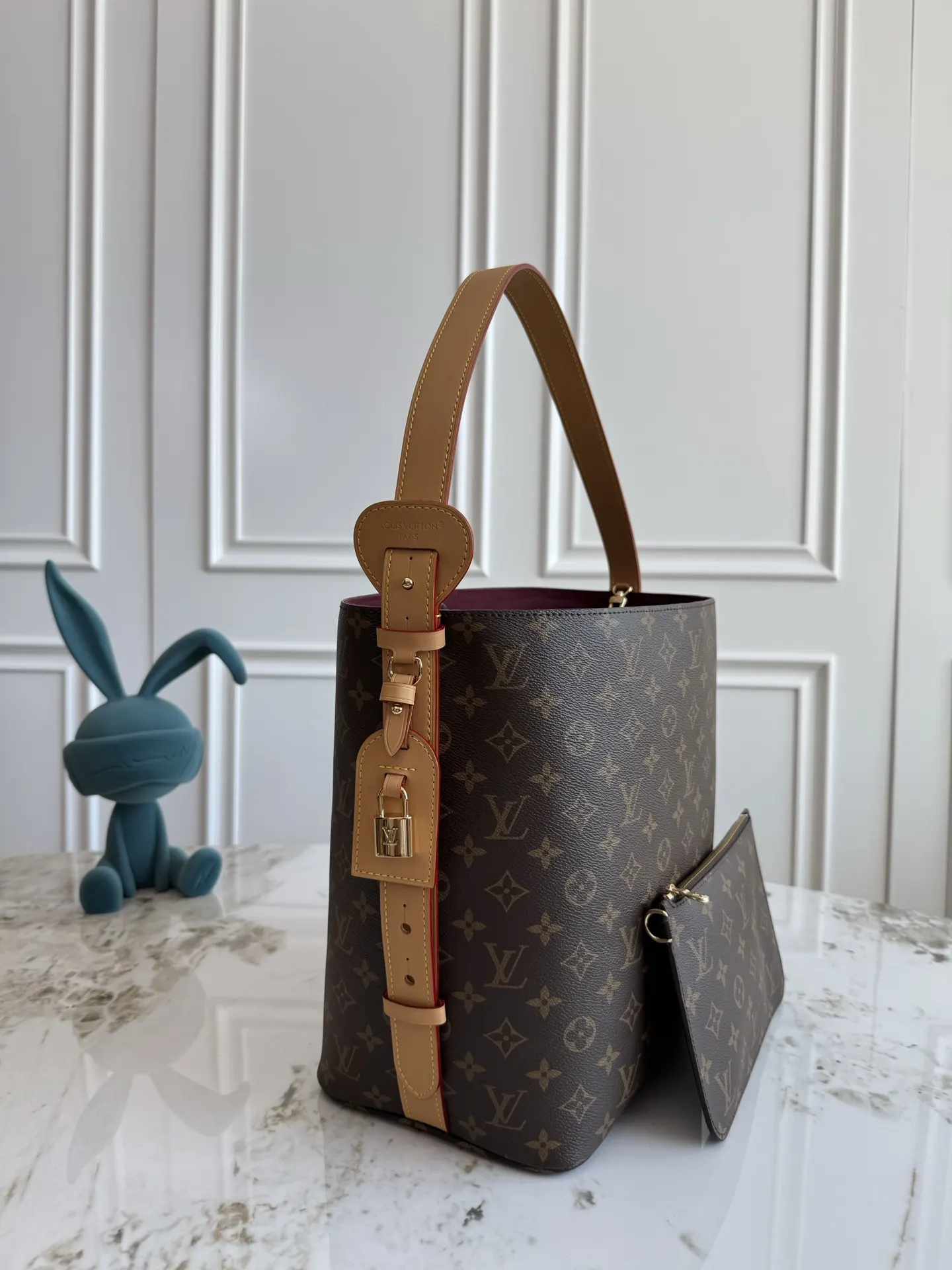 Monogram Organizer Pouch Travel Leather