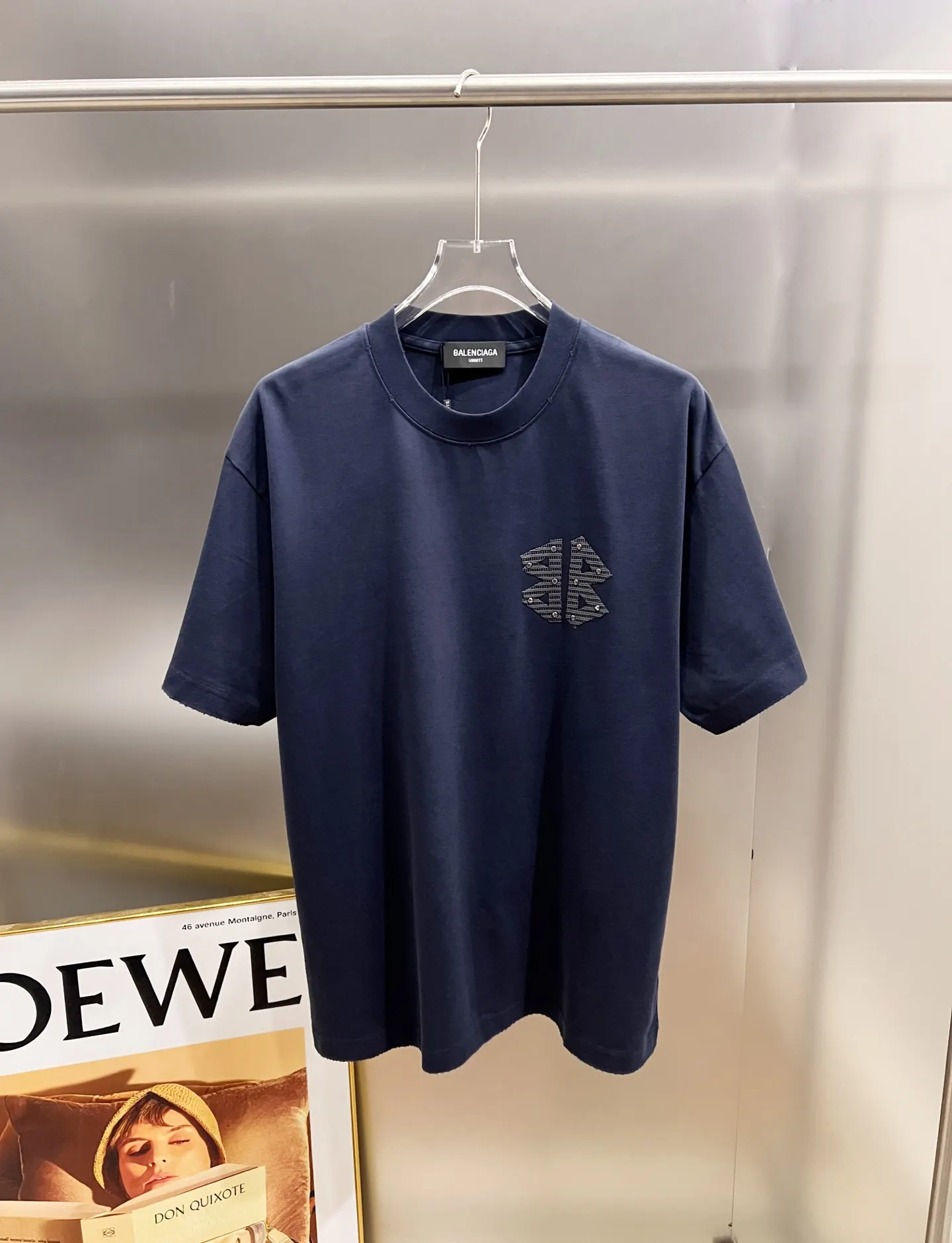 Balenciaga 黑色 Logo 短袖T恤 宽松休闲