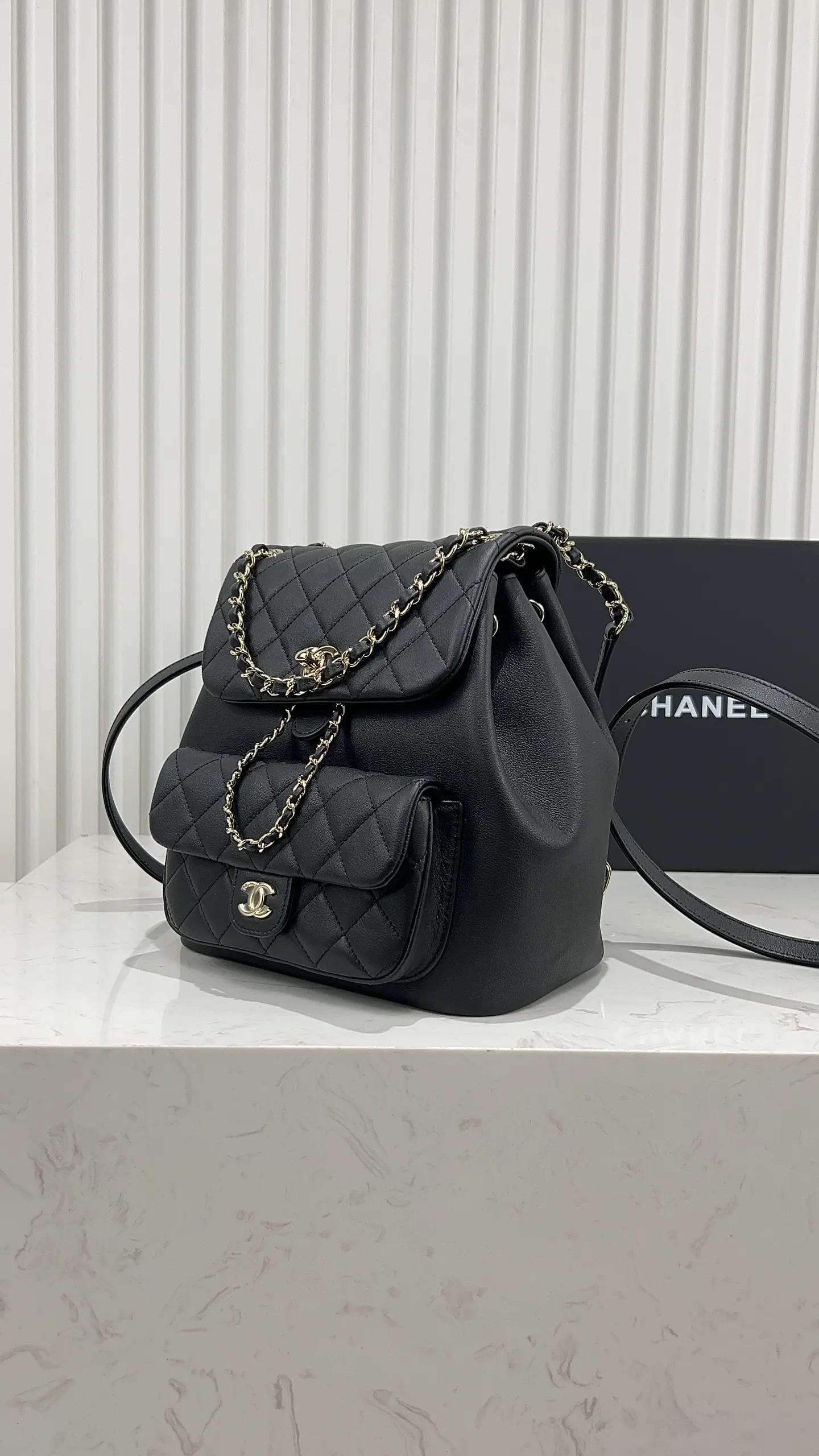 Chanel Black Backpack Leather