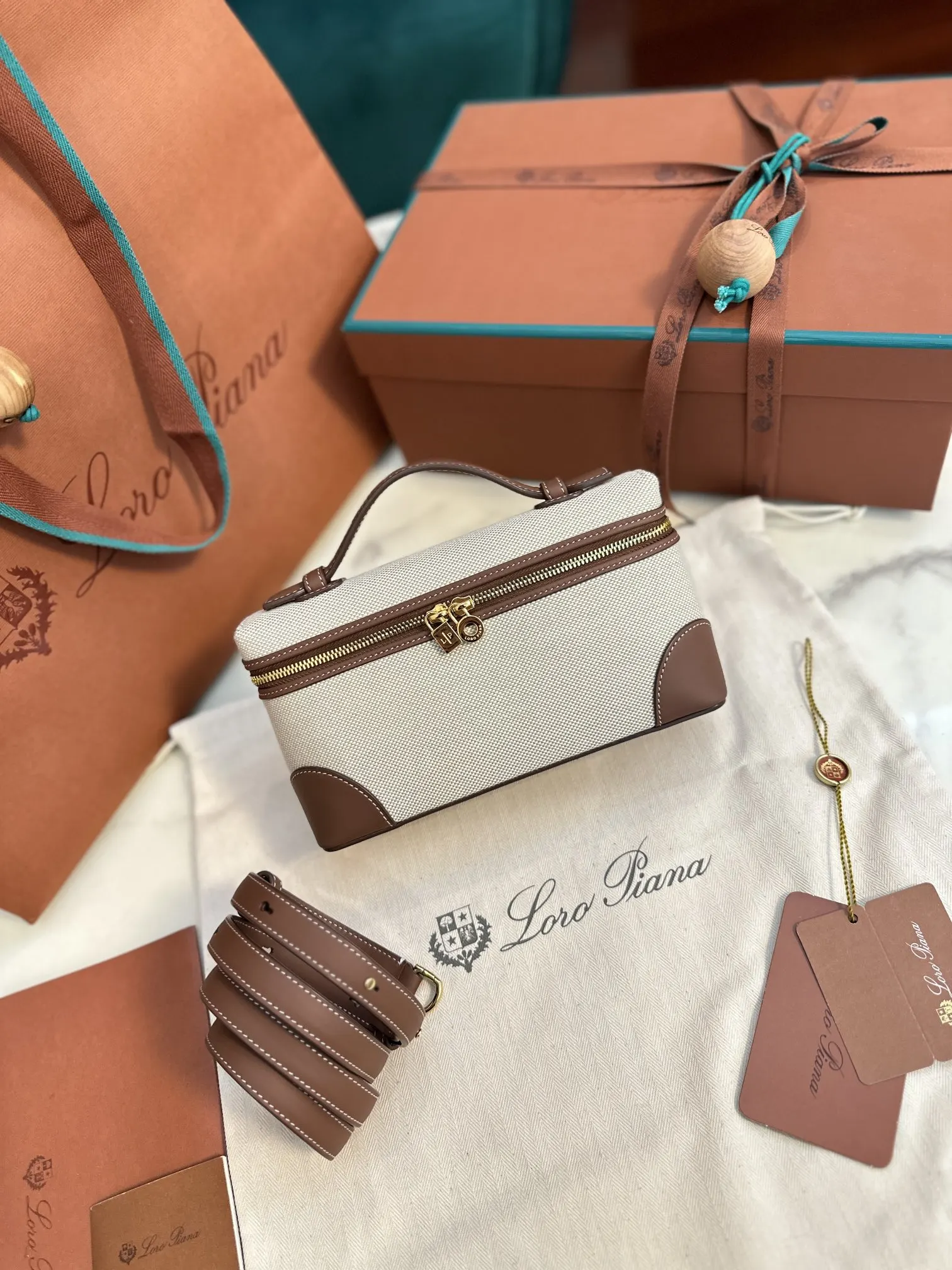 Brown Clutch Bag Canvas