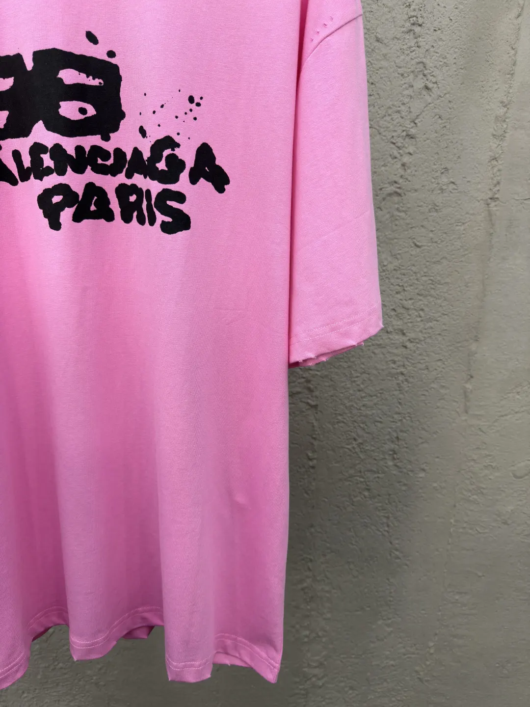 Balenciaga 粉色 纯棉 Logo 短袖T恤