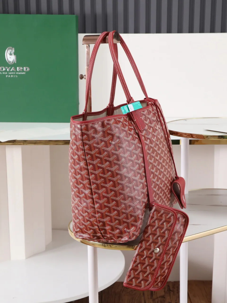 Goyard 紅色 帆布 腋下包 復古腋下背款