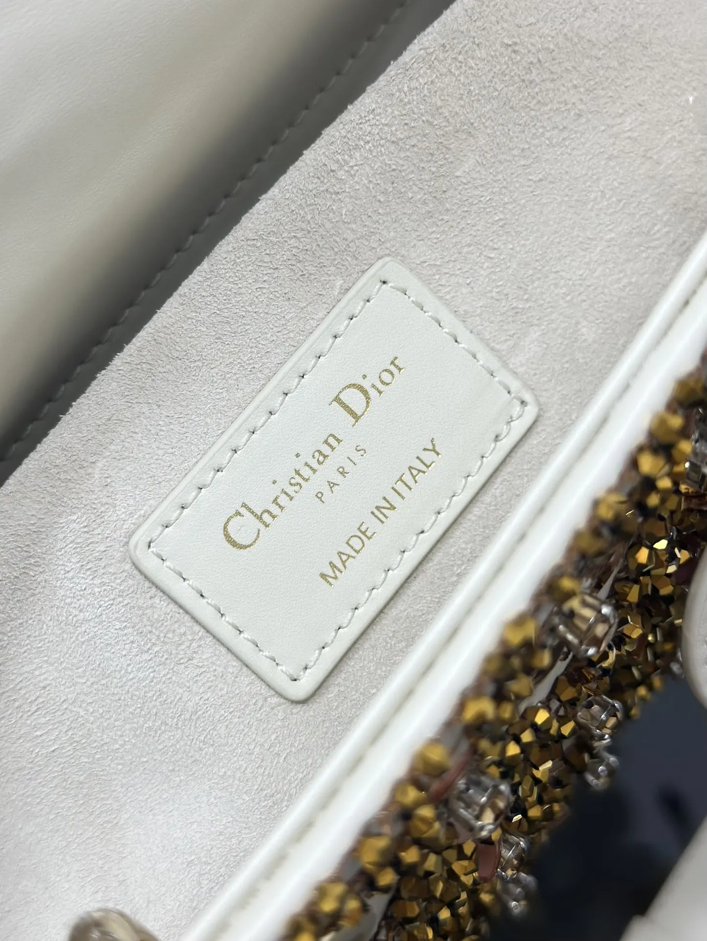 Dior 白色 金色 皮革 鏈條包 精致鏈條款