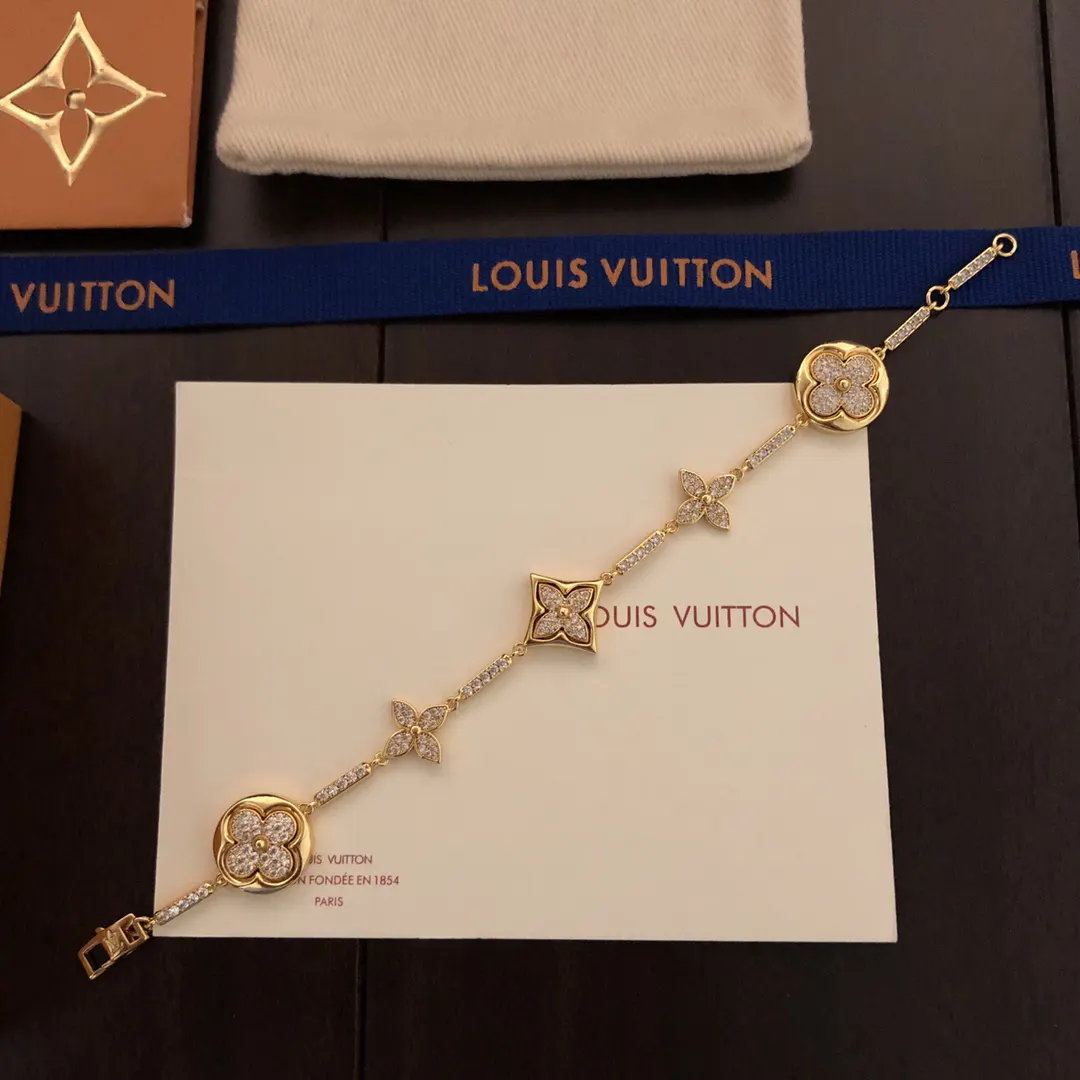LV 满钻 手链 日常叠戴款