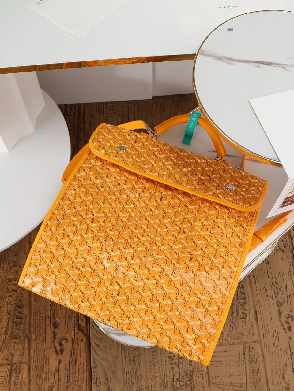 Goyard Yellow Backpack