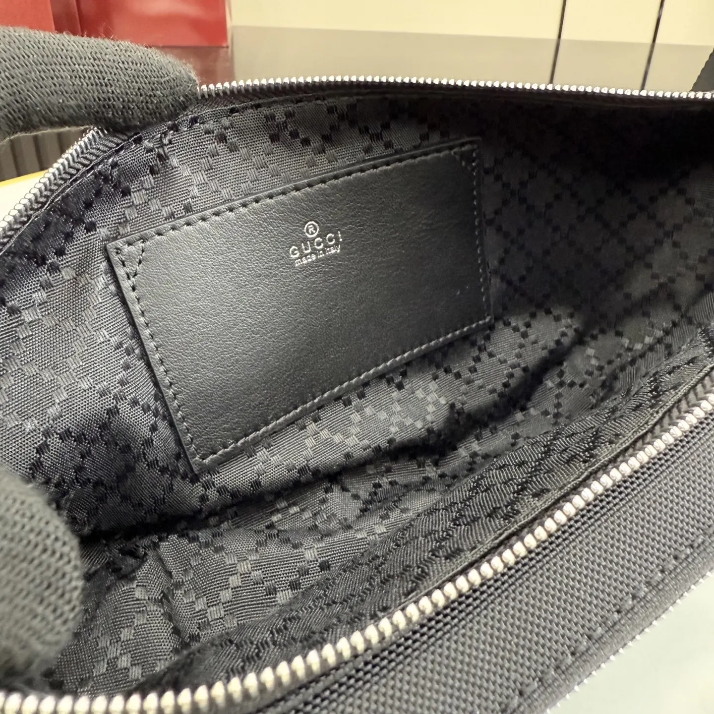 Gucci Black Belt Bag Casual Canvas