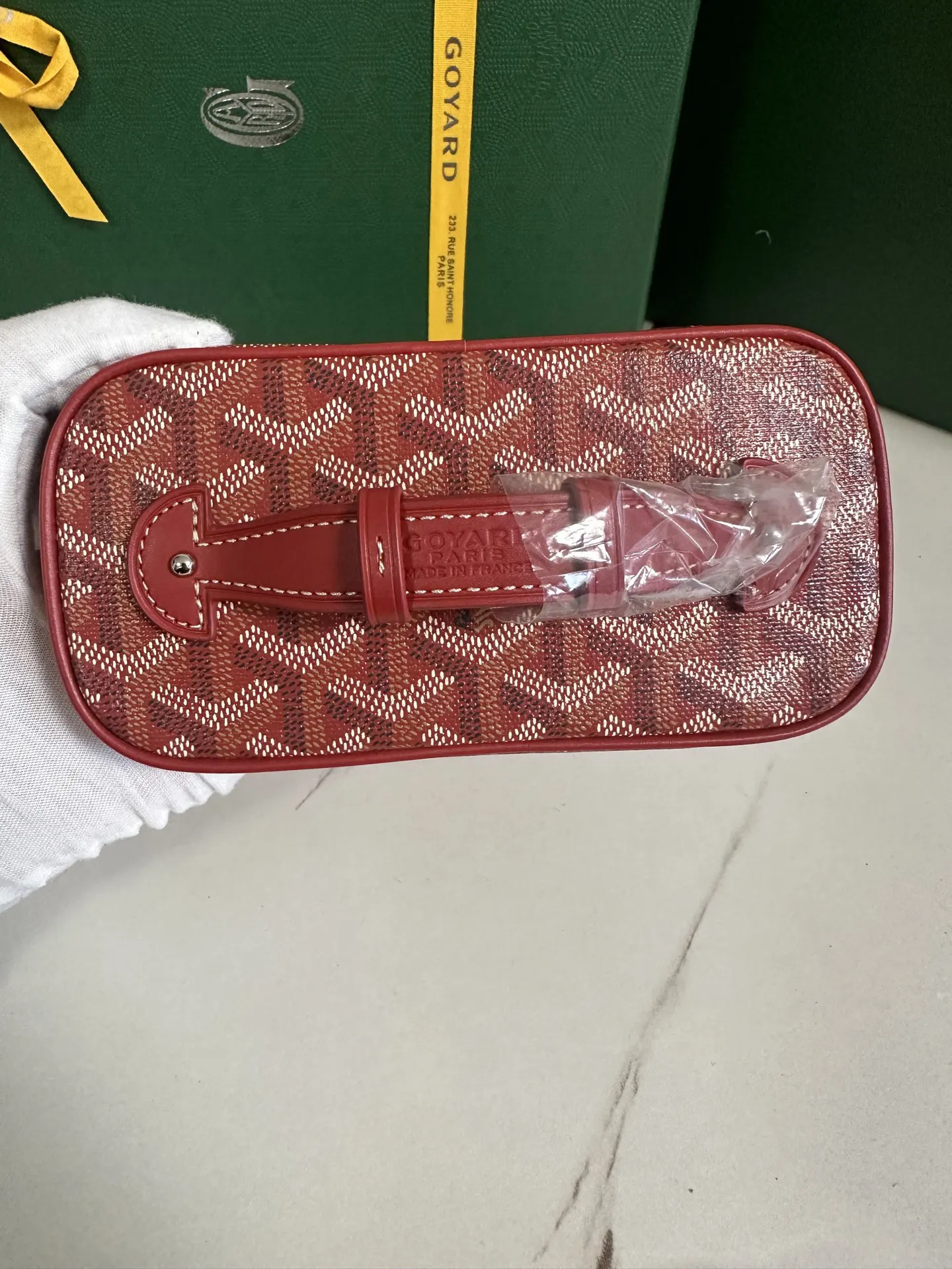 Goyard 黄色 小牛皮 化妆包 便携收纳款