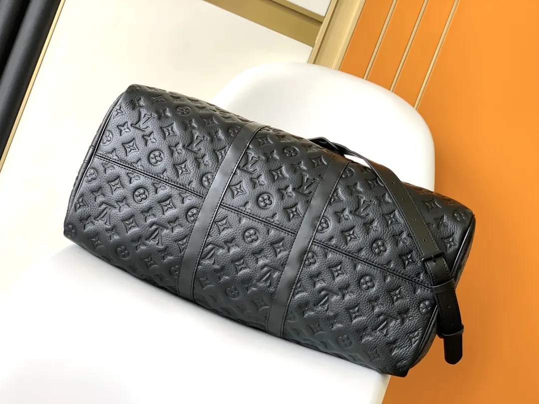 Keepall 黑色 牛皮 旅行包 大容量旅行款