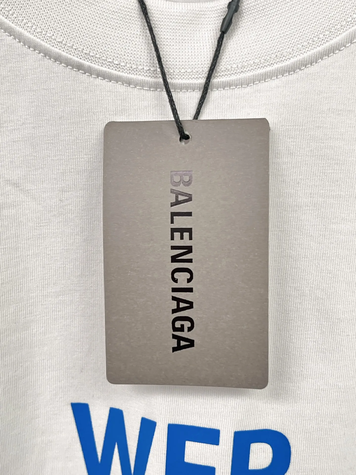 Balenciaga 黑色 纯棉 Logo 短袖T恤 宽松休闲