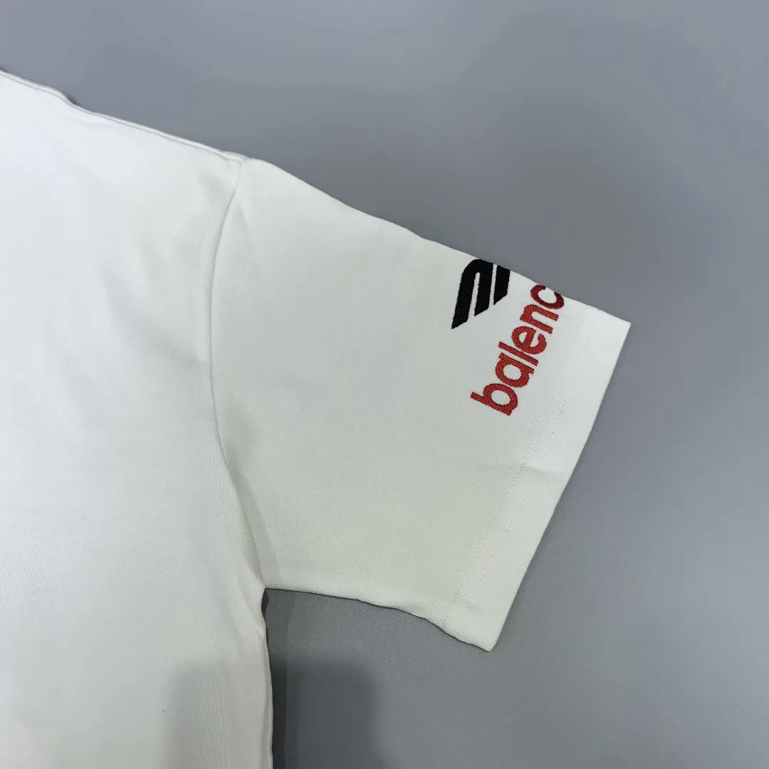 Balenciaga Embroidery Cotton Short Sleeve T-Shirt Street