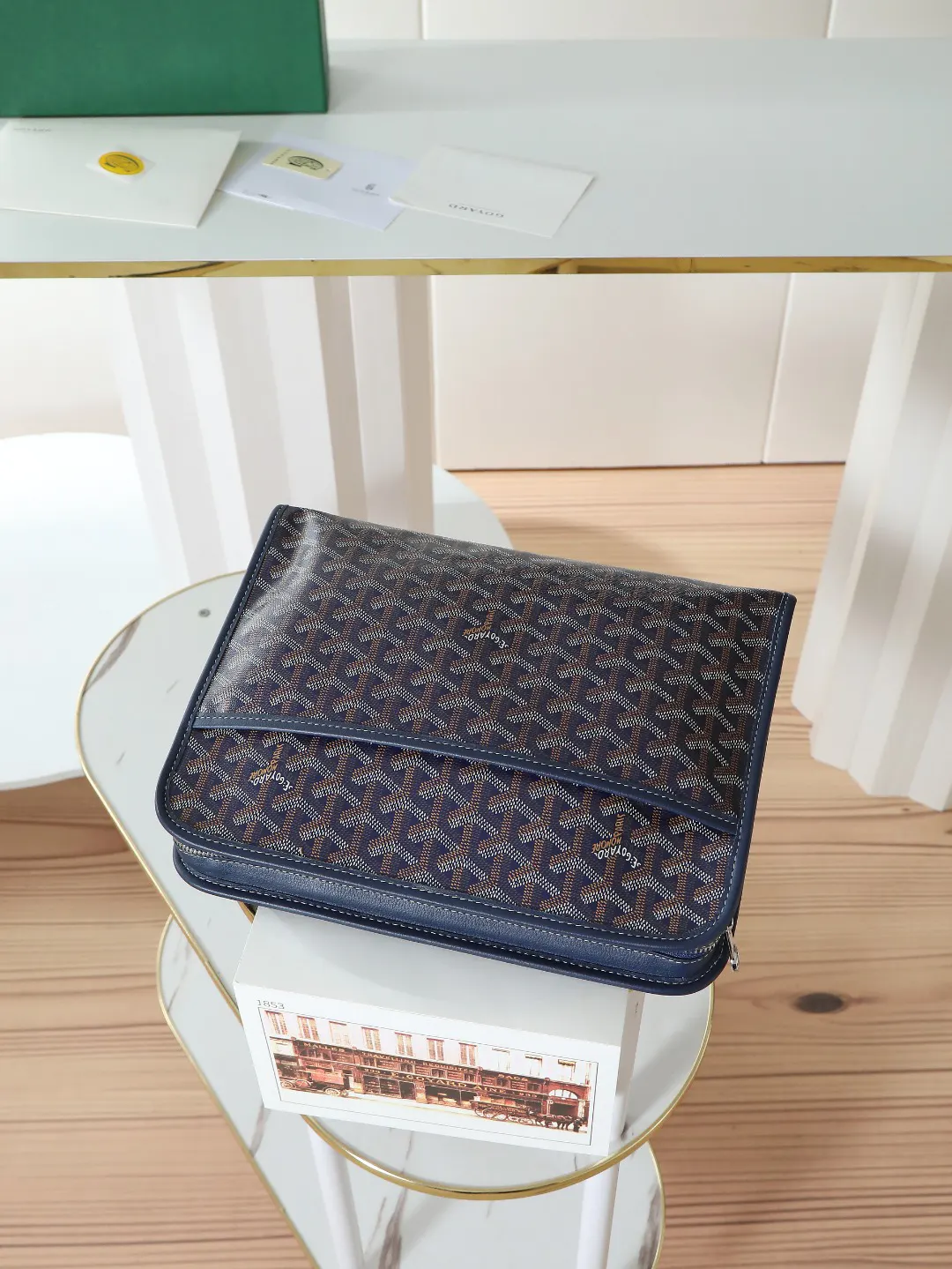 Goyard 黄色 牛皮 手拿包 精致手拿款