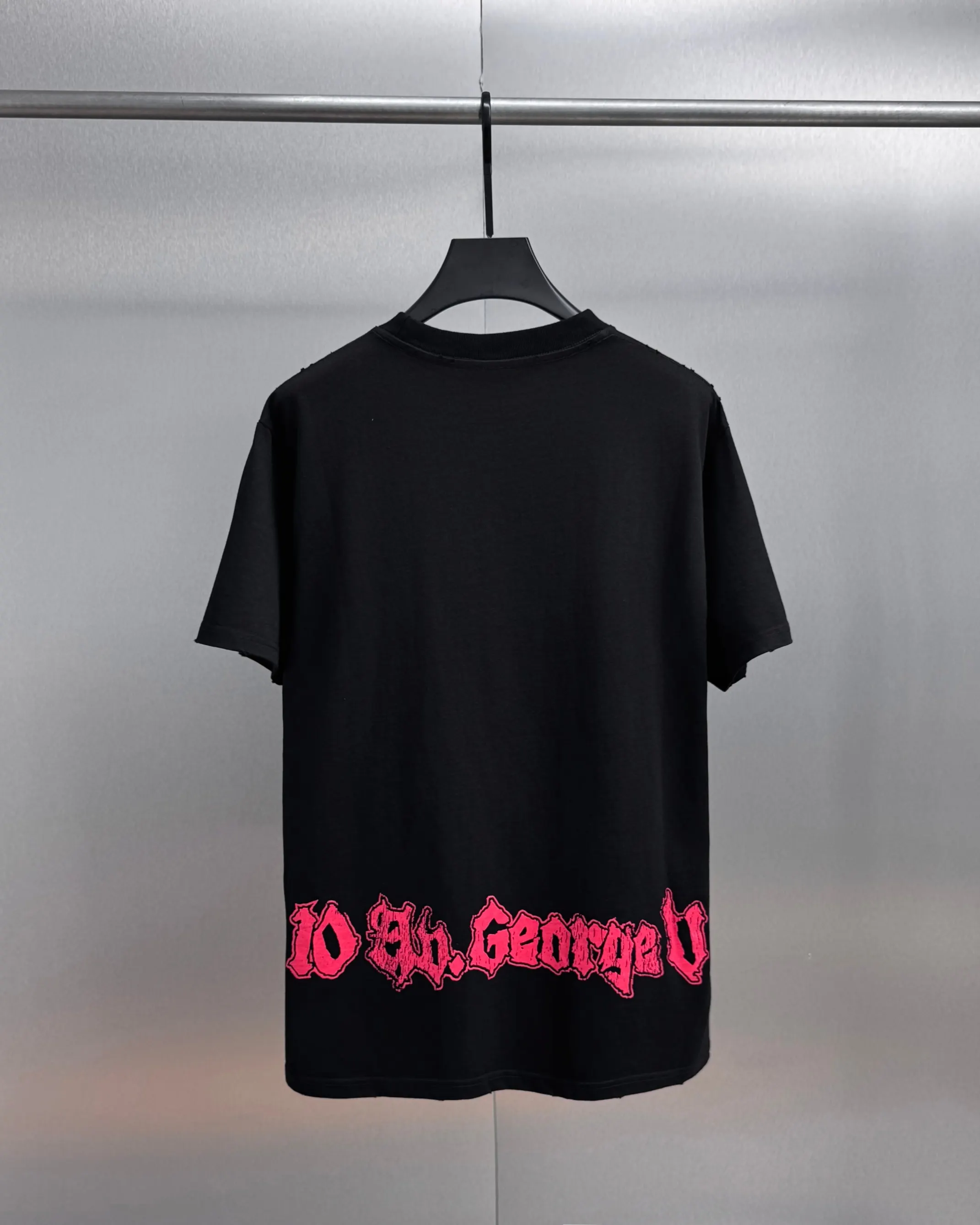 Balenciaga Black Cotton Short Sleeve T-Shirt Loose